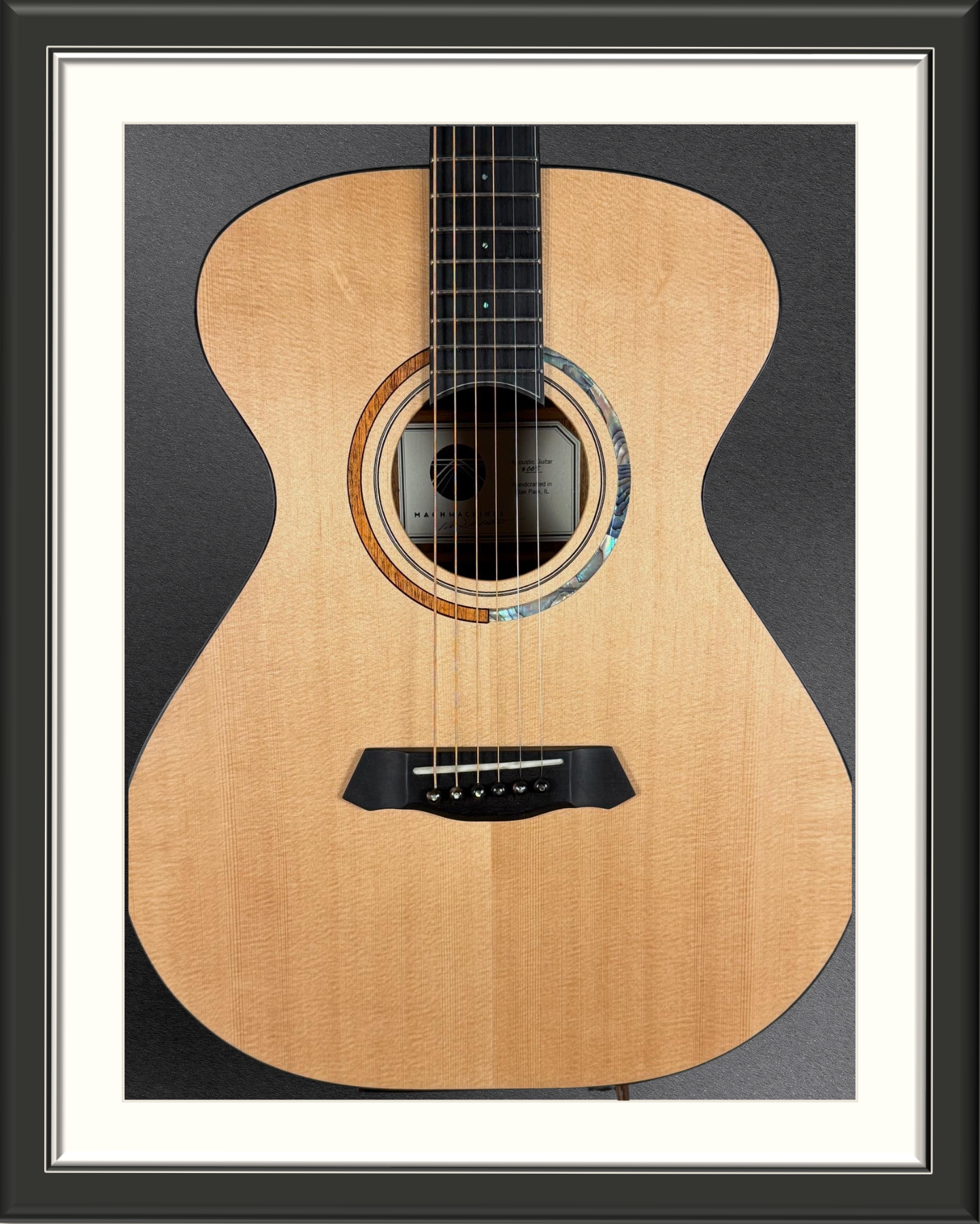 MachMachines Plymouth Model Acoustic Guitar in Sitka Spruce & Hawaiian Koa_front body