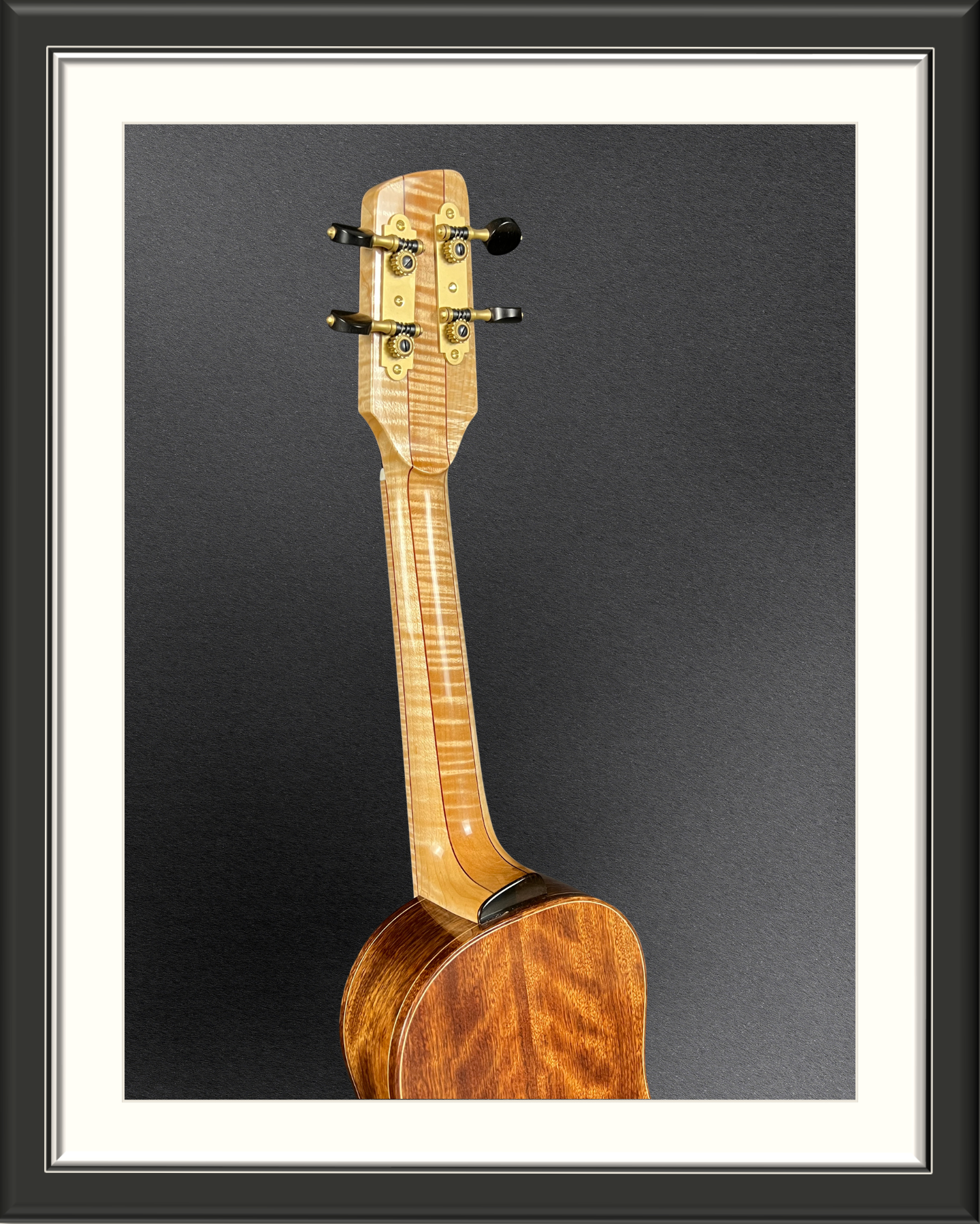 MachMachines Bell Uke Model in Chechen & Sitka Spruce_neck back