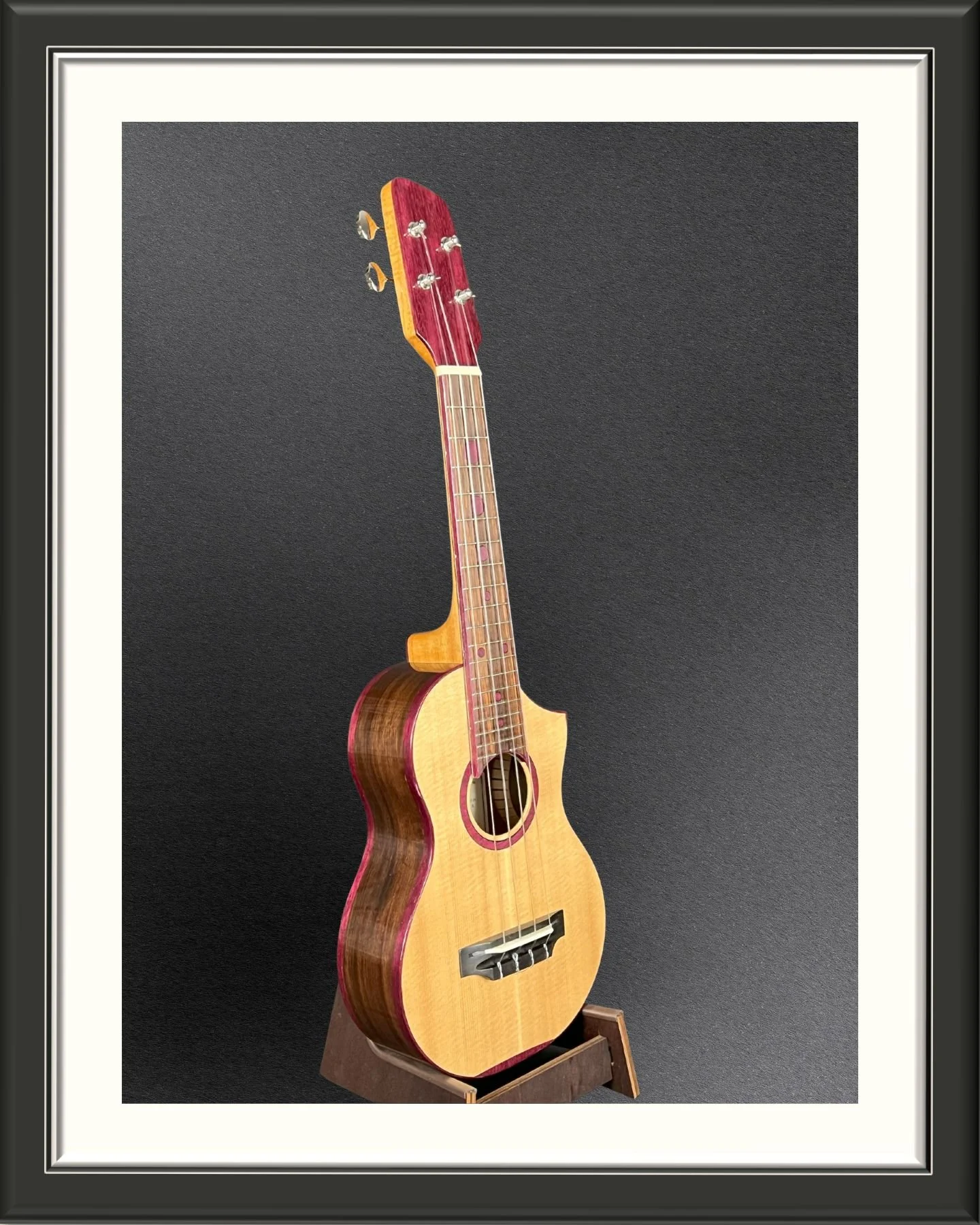 MachMachines Purple Heart Custom Ukulele_full front angle