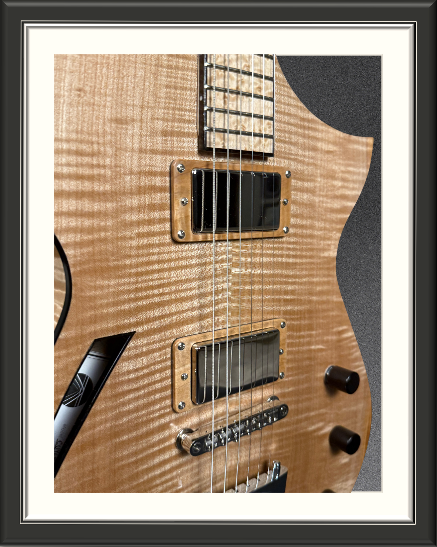 MachMachines Cuyler Model Hollow Body Electric Guitar_front body angle