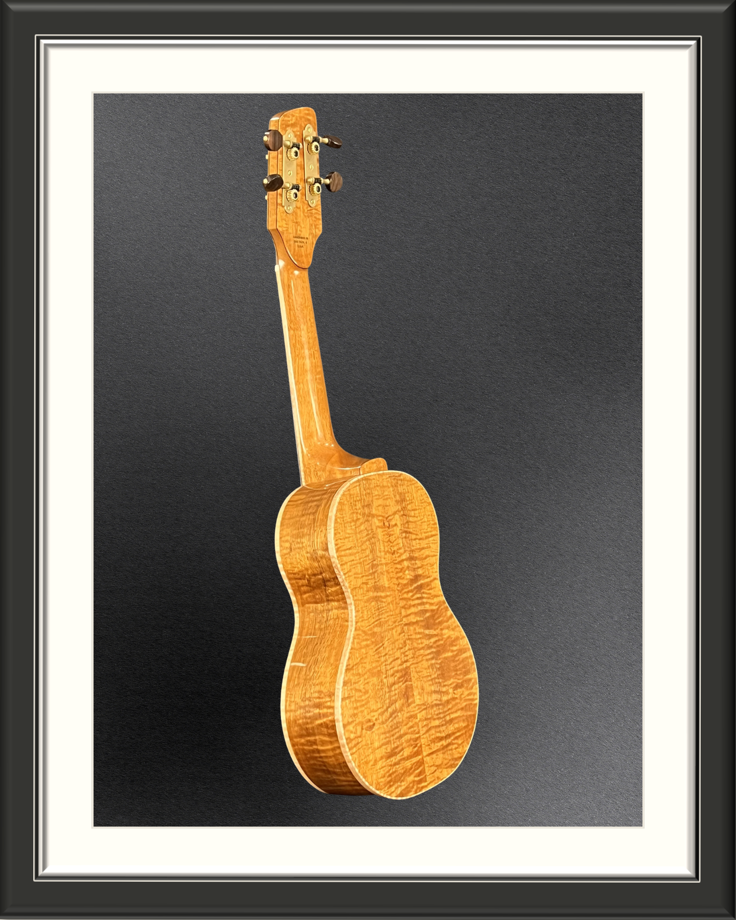 MachMachines Merit Custom Ukulele in Koa_full back angle