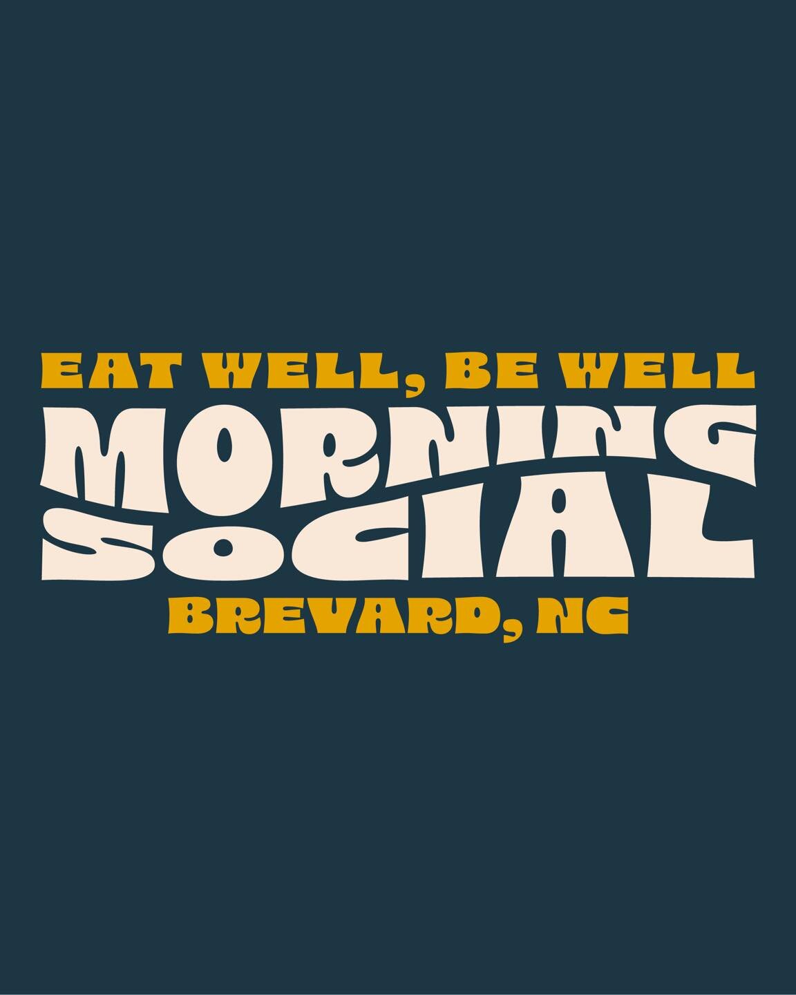Here&rsquo;s a closer look at one of my recent merch designs for Morning Social! I had such a blast working on this project. If you&rsquo;re in Brevard, get by there and getcha some breakfast.