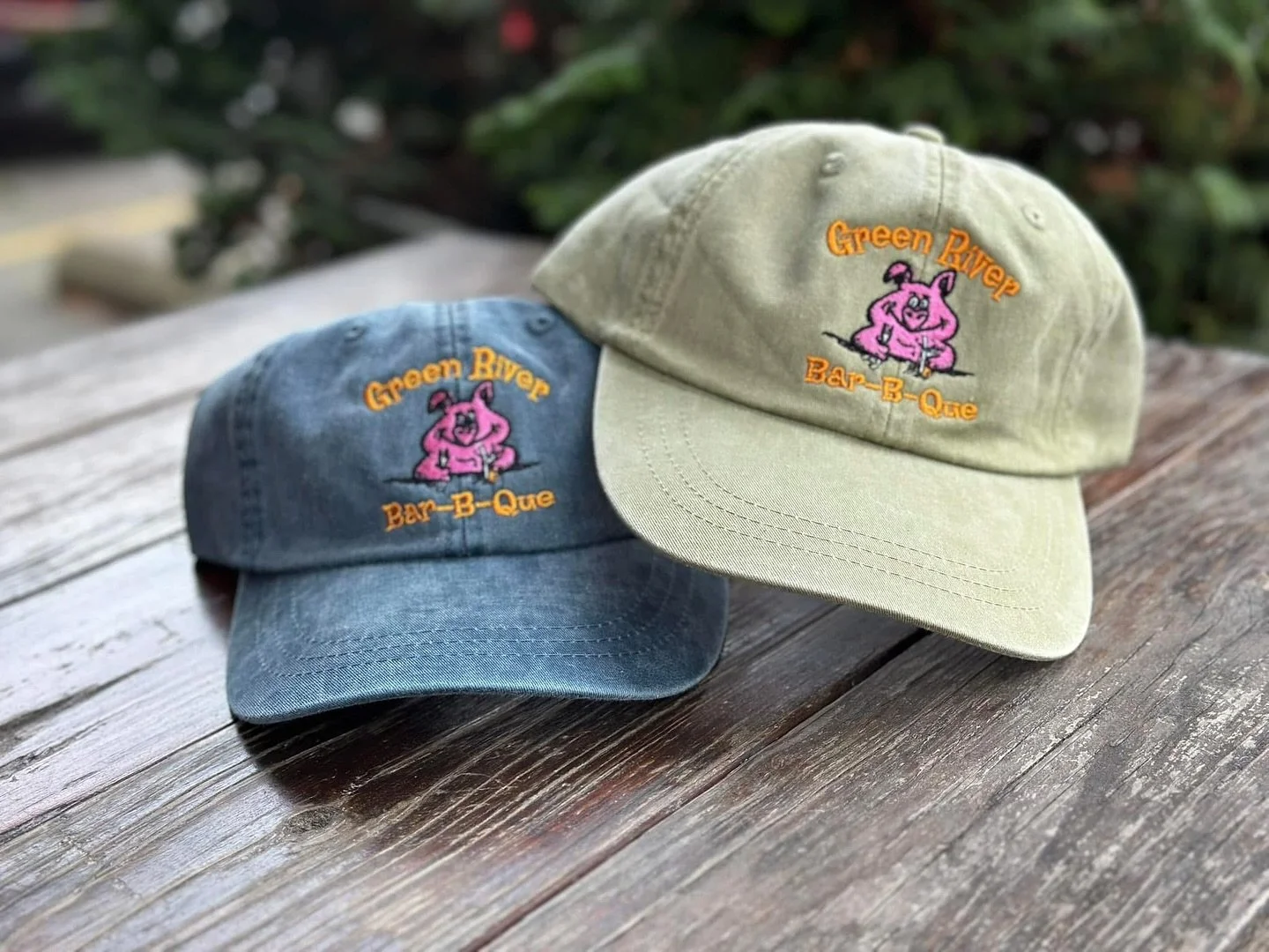 New batch of merch delivered to Green River BBQ in Saluda, NC! Getcha some smoked meats and a new lid for that dome!