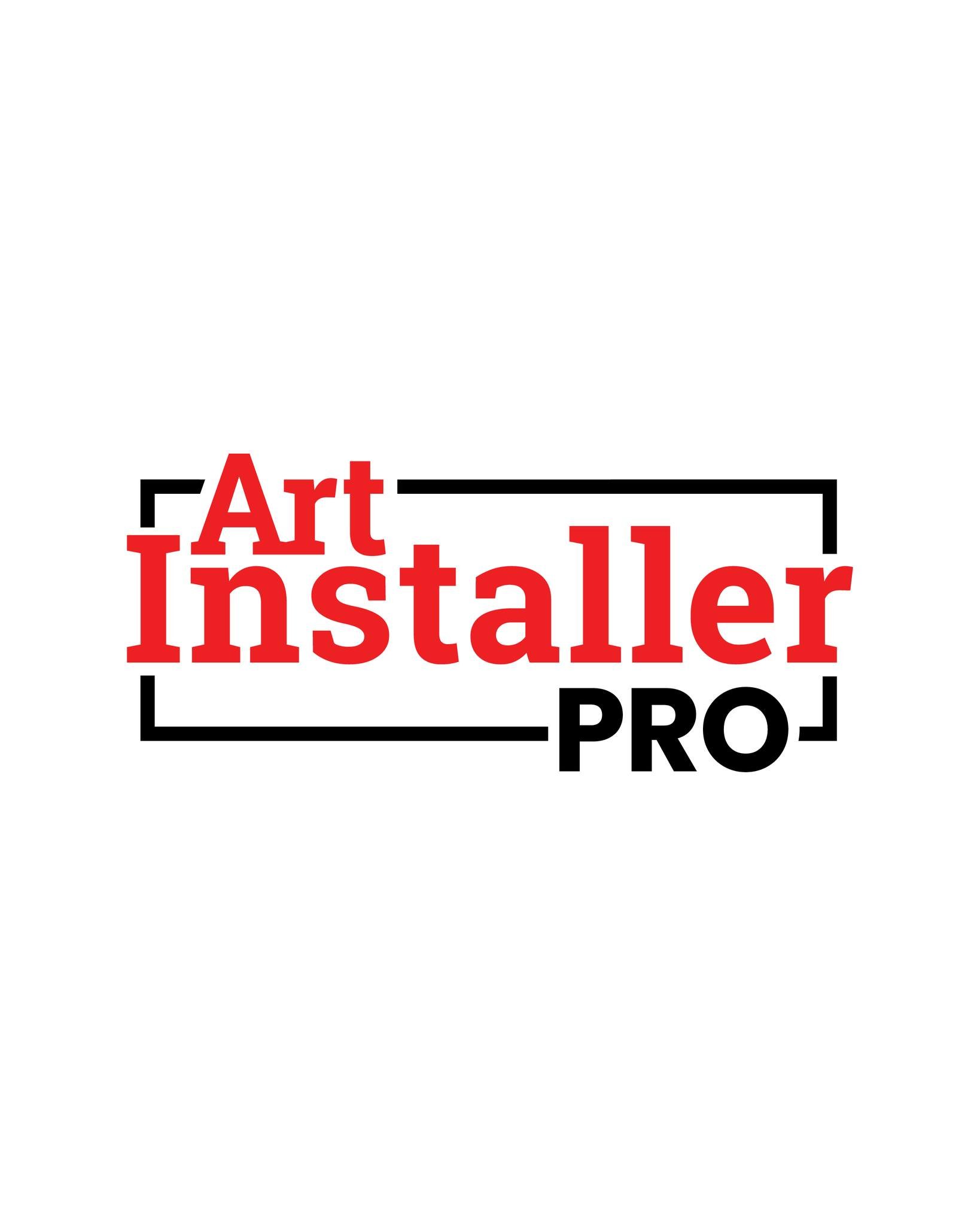Straightforward and clean service industry logo for Art Installer Pro.