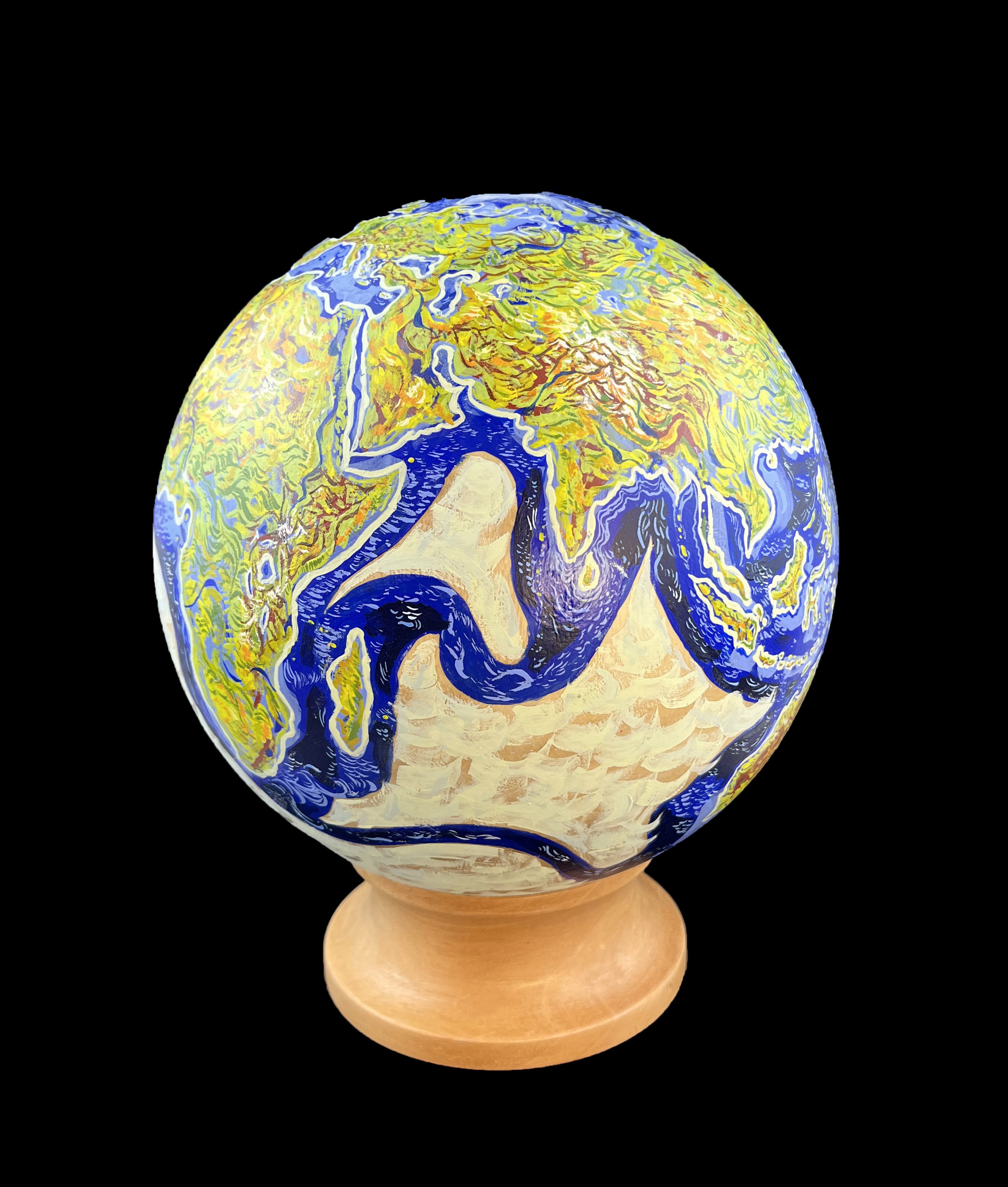 "Swirl".  ~ $ 750 (aud) / $ 600 (usd)  ~ acrylic on solid sustainable timber ~ 20 cm / 8 in. dia.