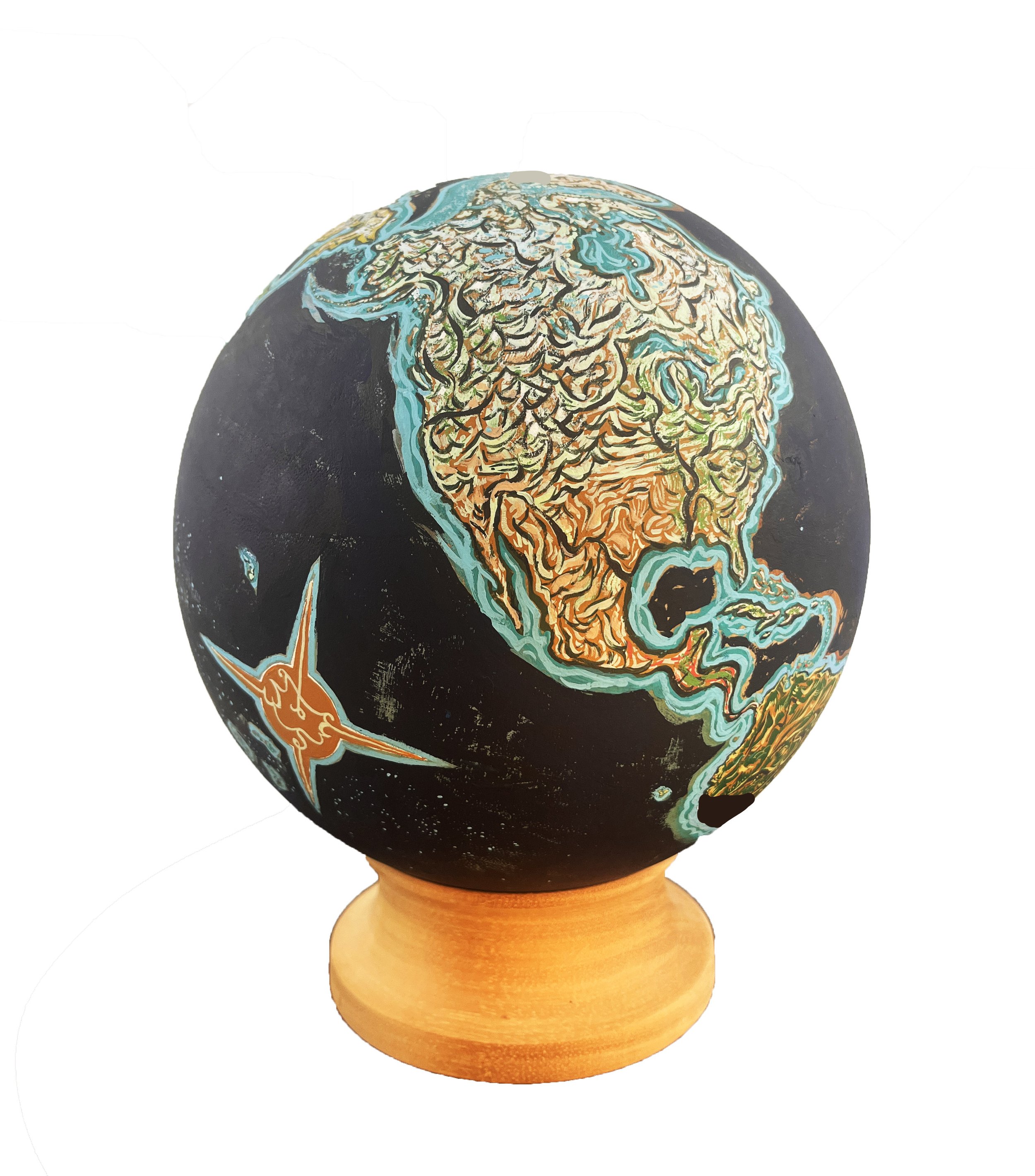 "Style". ~ $ 600 (aud) / $ 450 (usd) ~ acrylic on sustainable timer ~ 20 cm / 8 in diameter