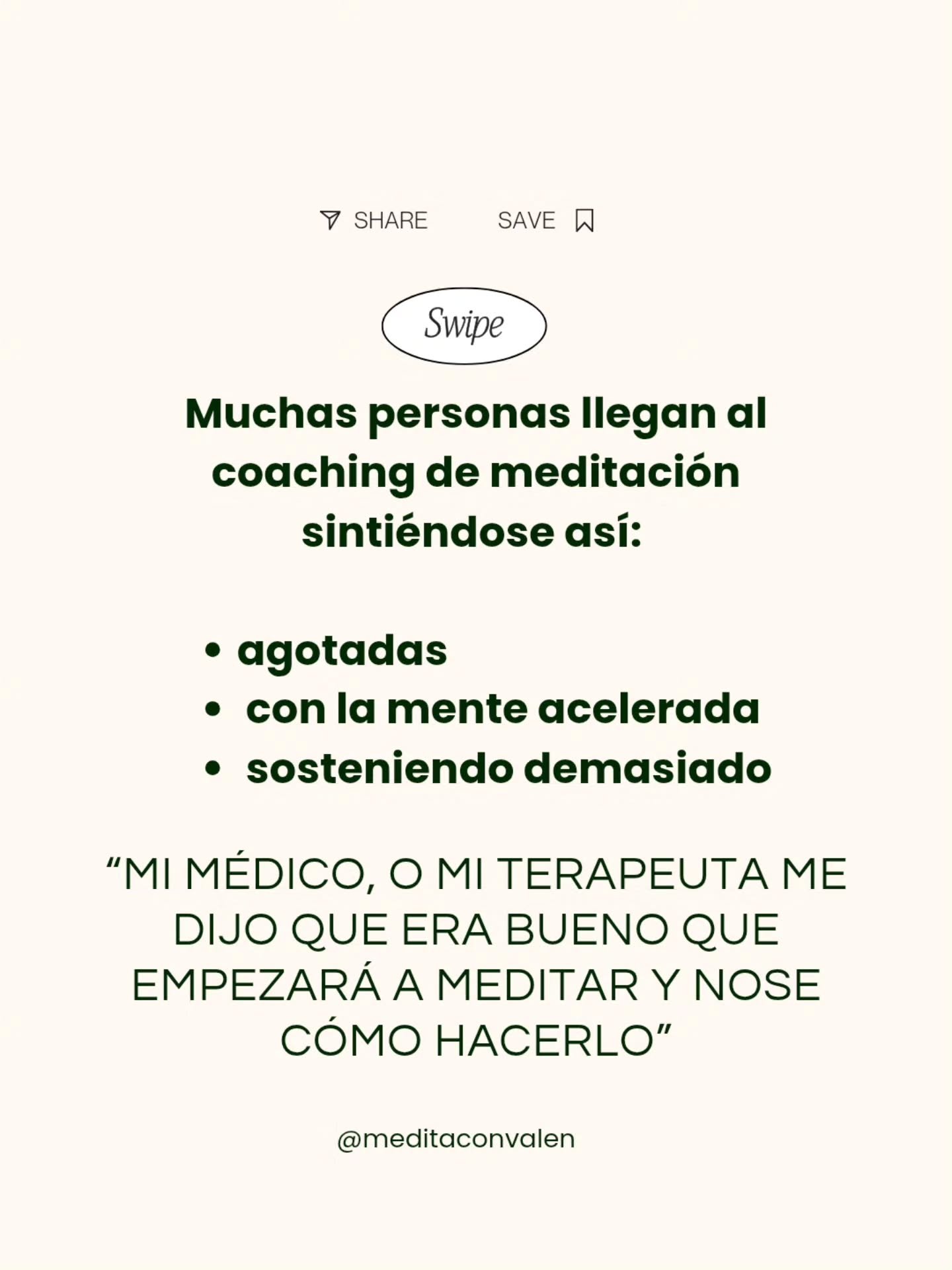 No es solo meditar.
Es aprender a escucharte, regularte y sostenerte distinto.
Esto es lo que han vivido quienes han pasado por el coaching de meditaci&oacute;n.
Si t&uacute; tambi&eacute;n est&aacute;s en ese punto donde sabes que necesitas un cambi