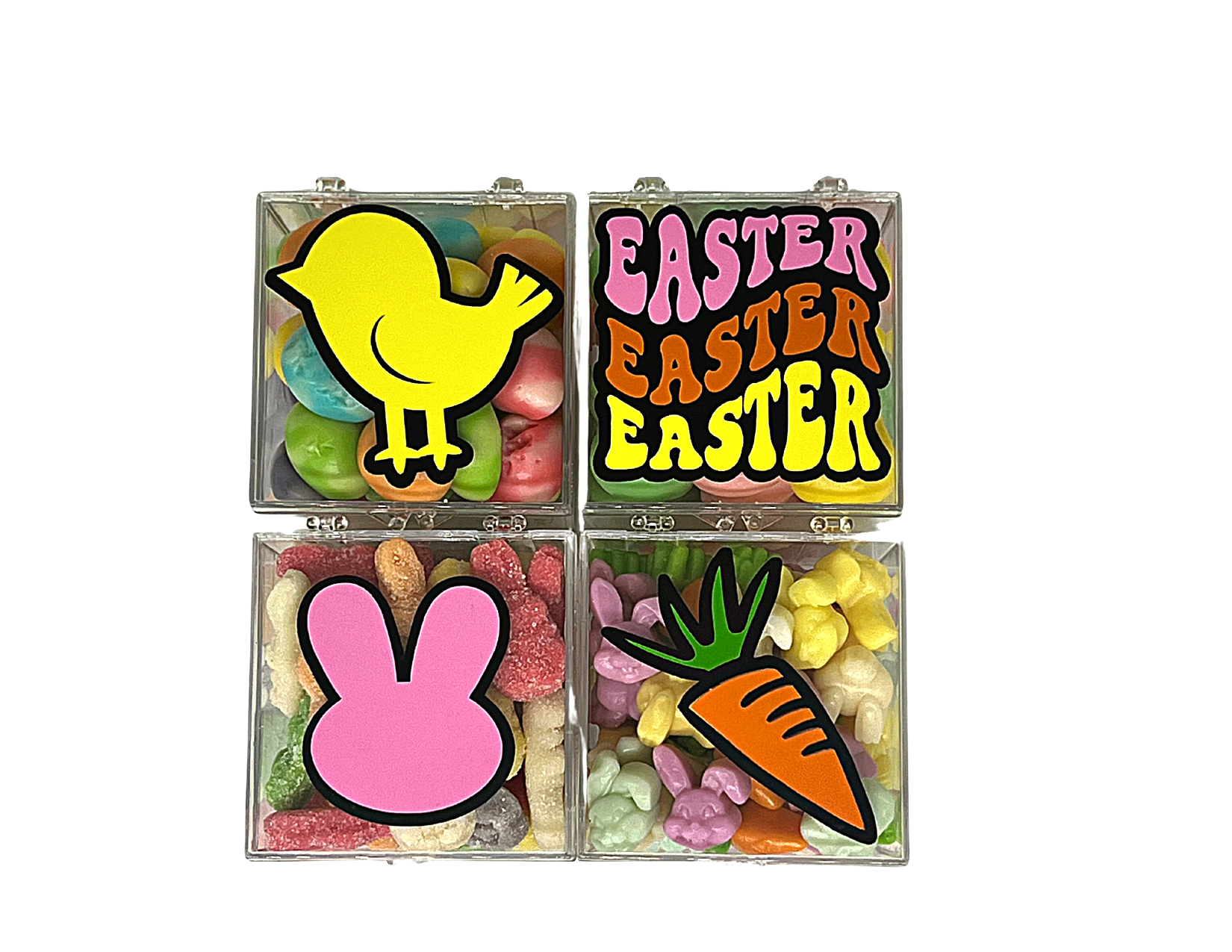 Easter Mini Hinged  Boxes  (4 boxes) Free Shipping
