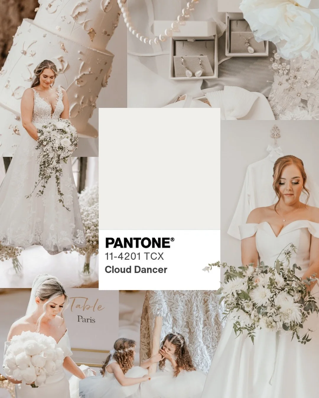 @pantone Colour of the Year 2026: Cloud Dancer ☁️
 Soft, timeless and effortlessly elegant.

2026 couples what are you thinking? Is Cloud Dancer for you or are you planning  something bolder? 🤍

#pantonecoloroftheyear #clouddancer