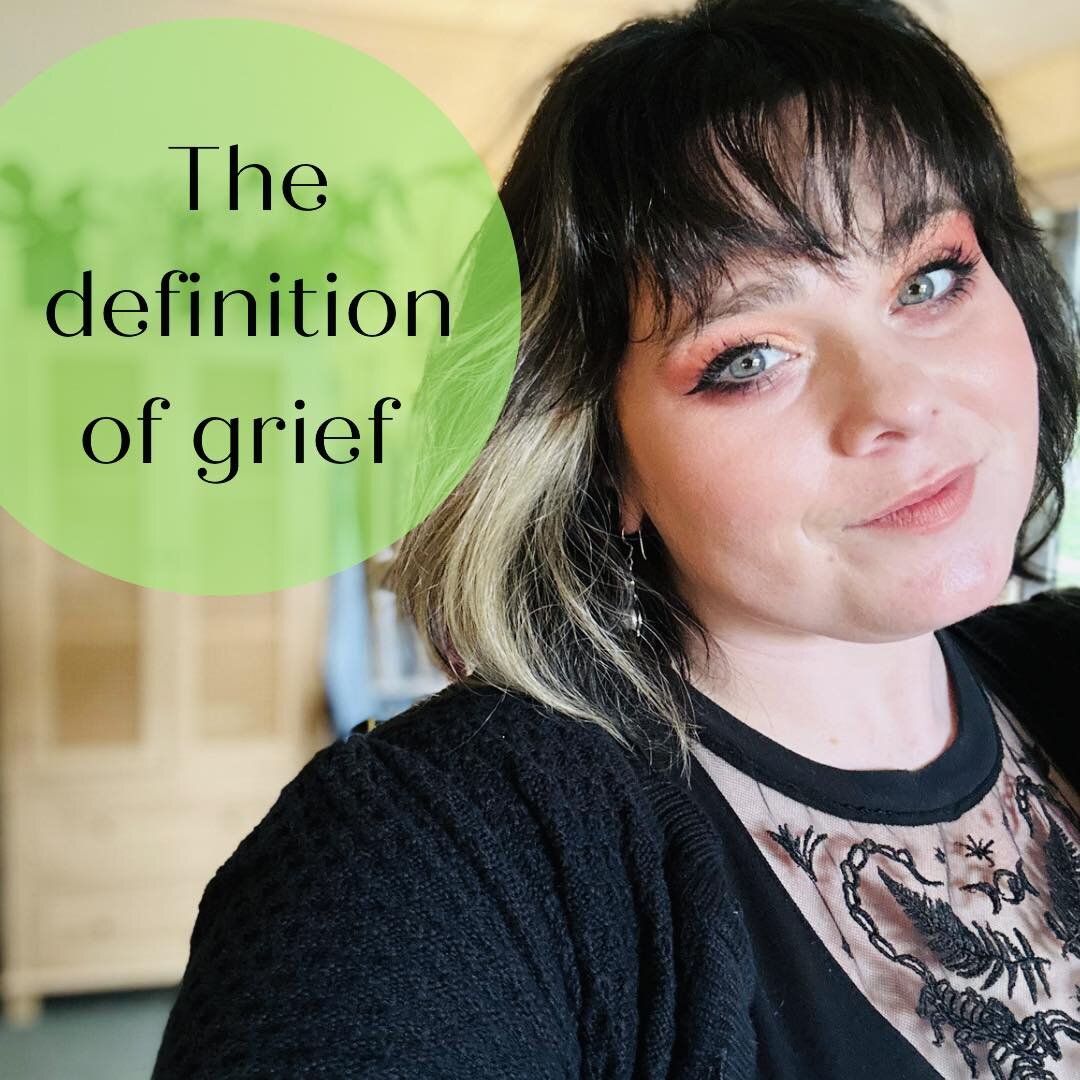 Grief can not be easily summed up in words. The modern definition of grief is: deep sorrow, especially that caused by someone's death. The roots of the word are different in a meaningful way. 

Latin: 
Gravare: to make heavy
Gravis: to weigh down

Ol