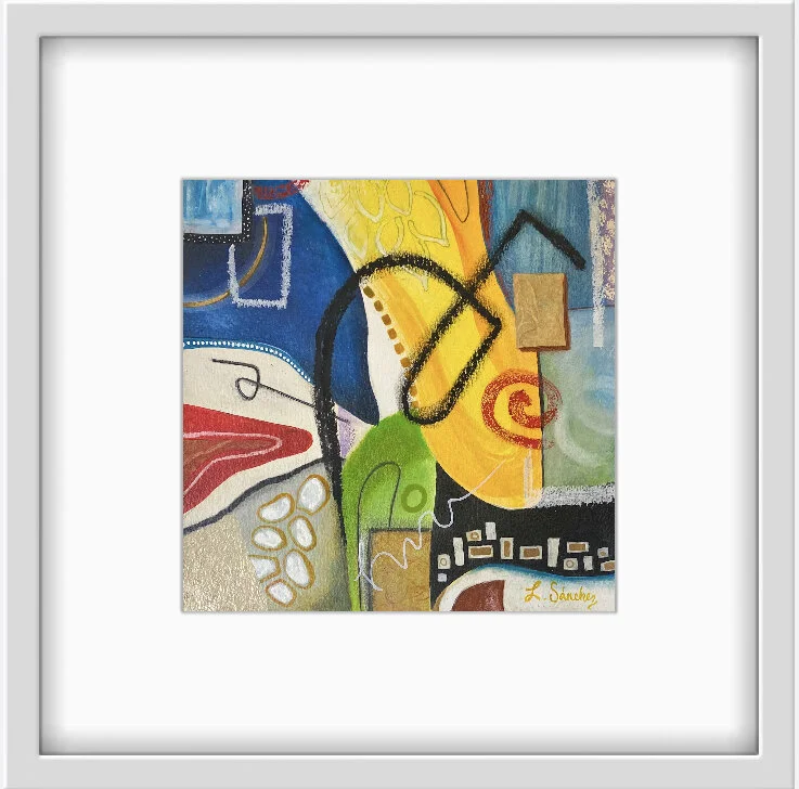 Untitled - Mixed media/watercolor paper. - 9"x9"  -    NOT AVAILABLE