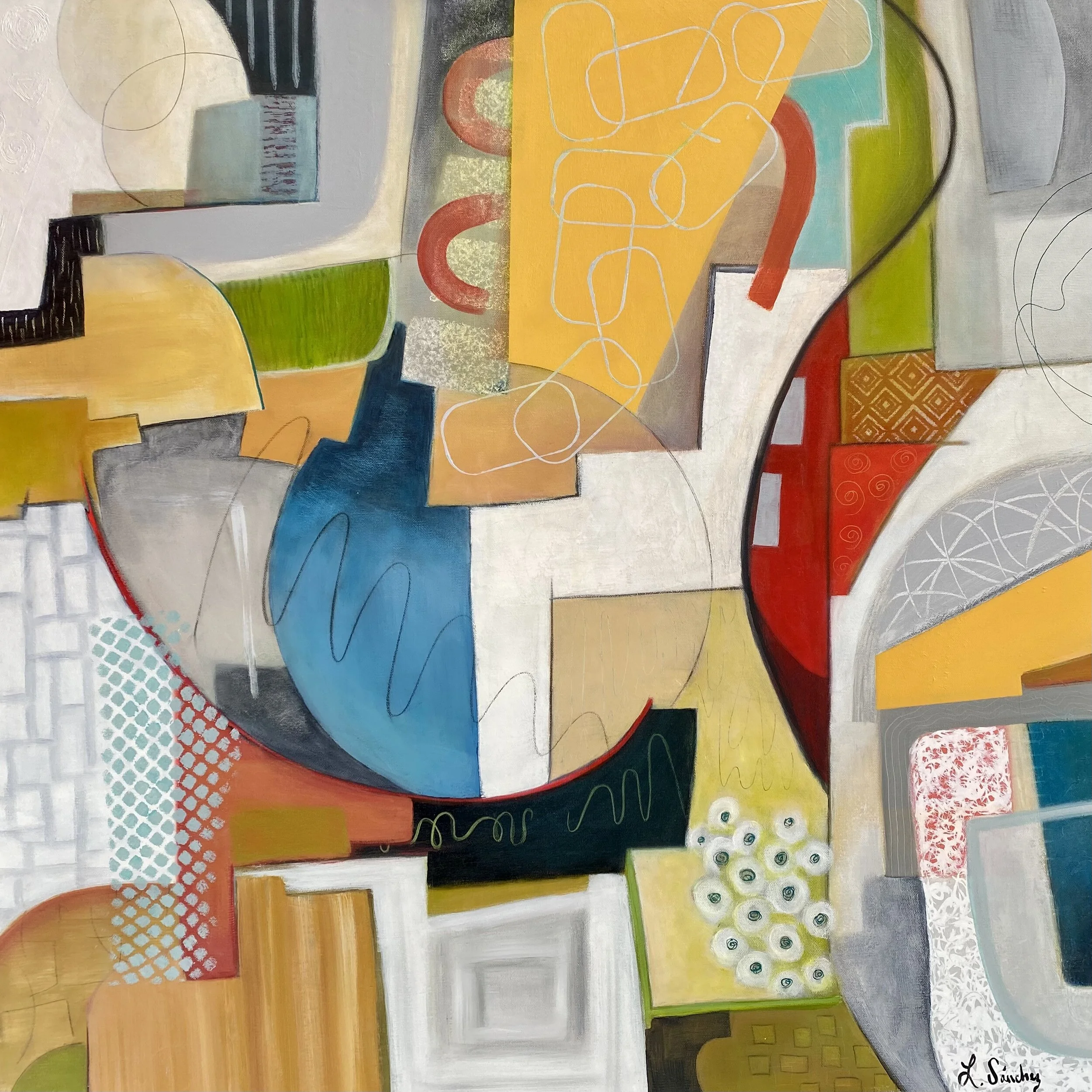 "Busqueda" -  Mixed media on stretched gallery canvas.
36"x36" - SOLD