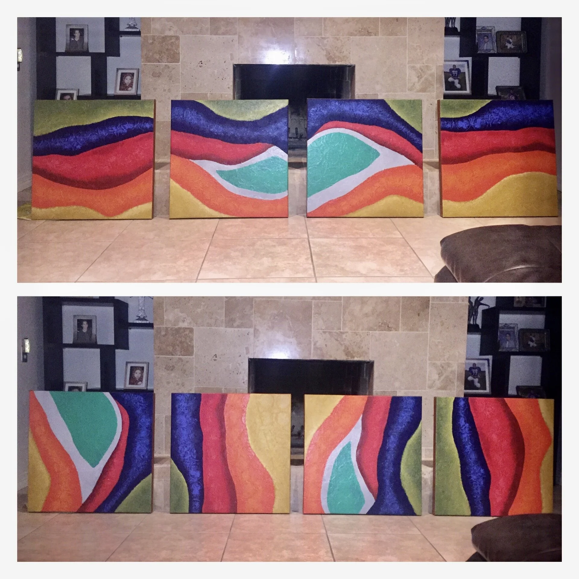 Acrylic on Canvas.  30"x30"/ea  -  COMMISSION WORK