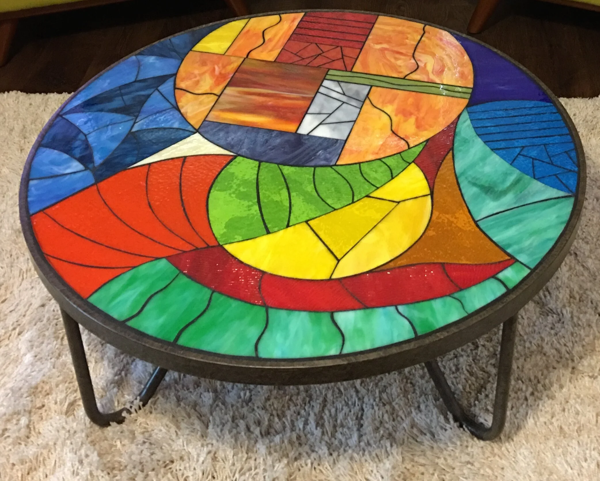 Vitro-Mosaic Table.  SOLD