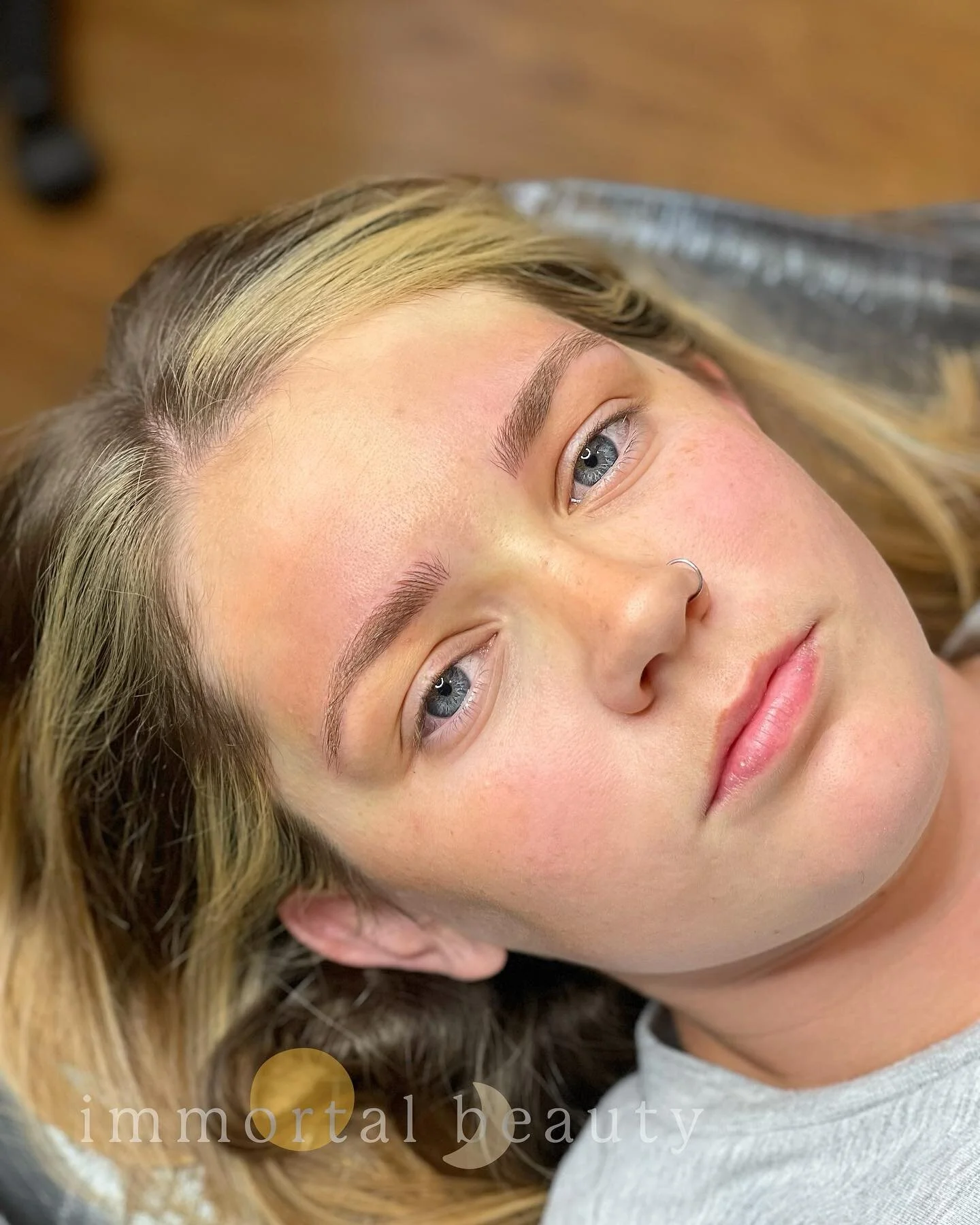 Even if you have brows, a combo brow can make your brows better!!😍

Swipe ⬅️to see her brows before! &amp; message me with any brow questions you may have!!