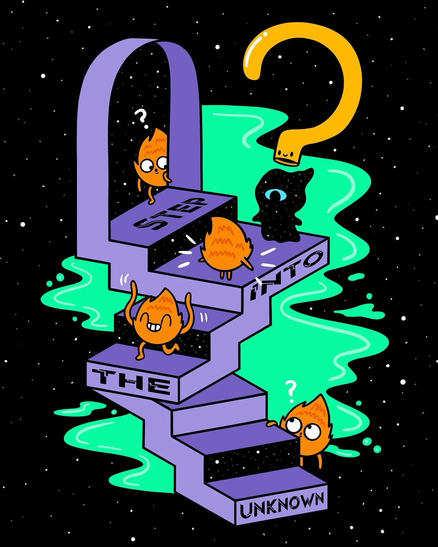 Step into the unknown and you&rsquo;ll be amazed by what you discover 👁️✨✨ 

I made this as a reminder to get out of my comfort zone. To try new things even in the presence of anxiety. 😥 

We can&rsquo;t let worries and fears govern our lives, beca
