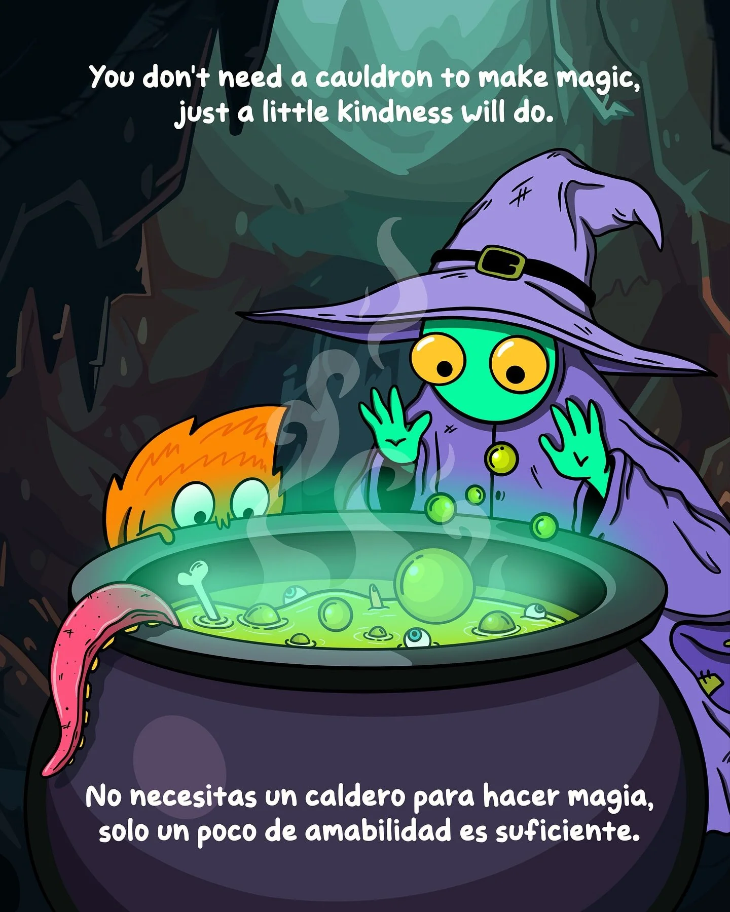 You don’t need a cauldron to make magic friends! Just a little bit of kindness can make all the difference in the world! β¨β¨β¨
At least that’s what a mysterious ποΈπ§‍βοΈ witchy Witch told Twitchπ₯. She’s also cooking up lunch, if