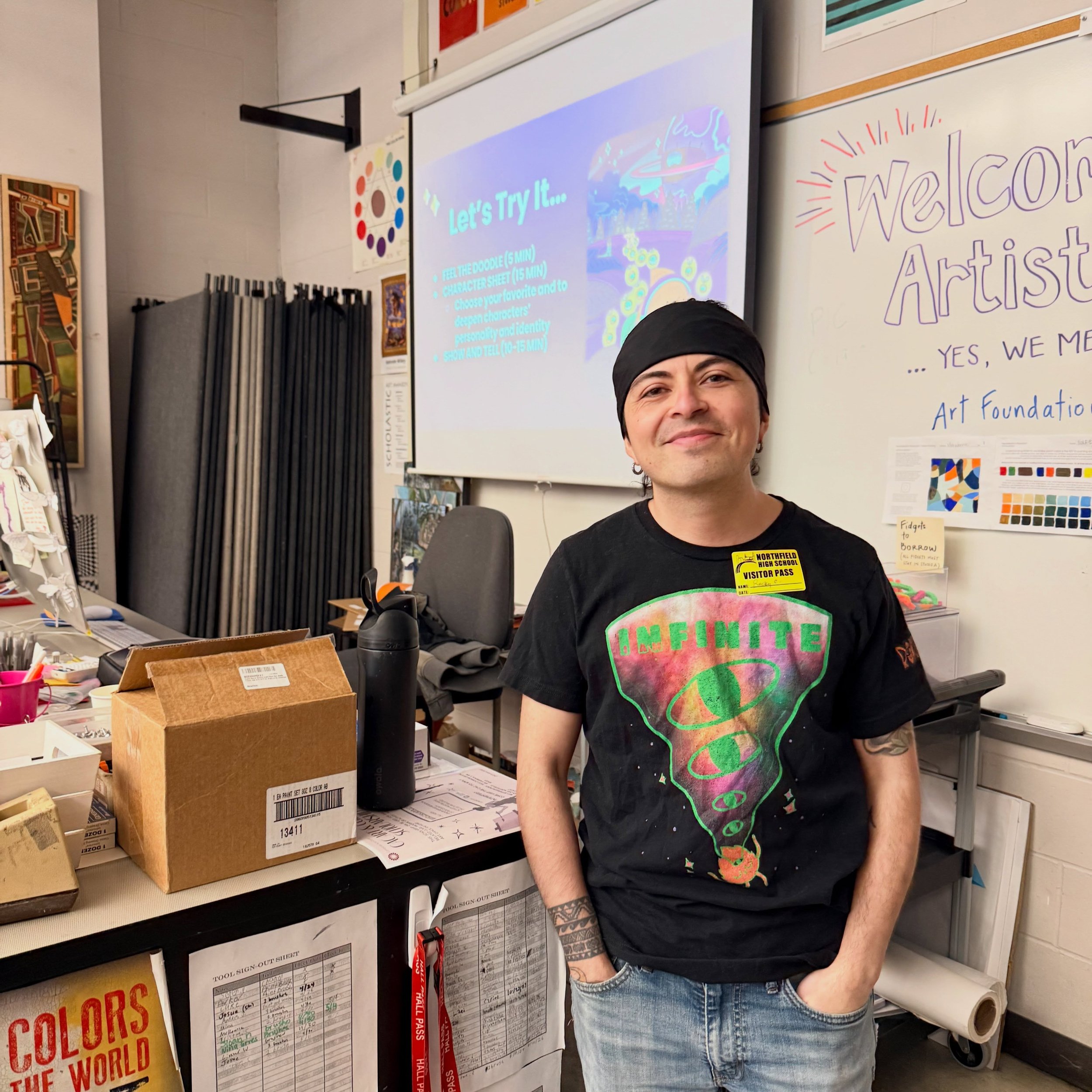 I was recently invited to lead a mental health workshop at my old high school as part of their Bring Change to Mind Club. 

It was so nostalgic to walk those halls again, and super cool to work with students in turning their emotions into characters!