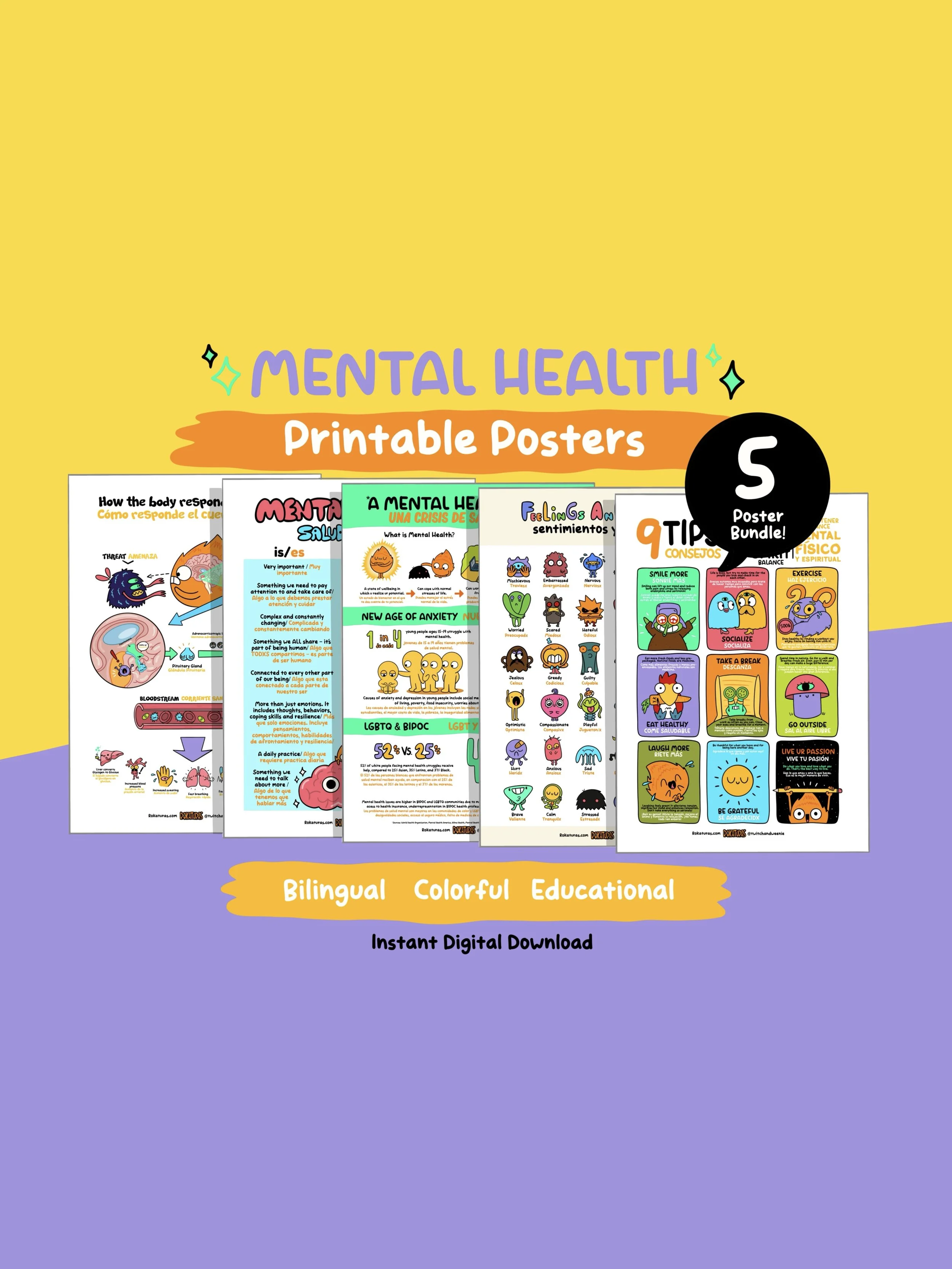Mental Health Poster Bundle (Digital Download)