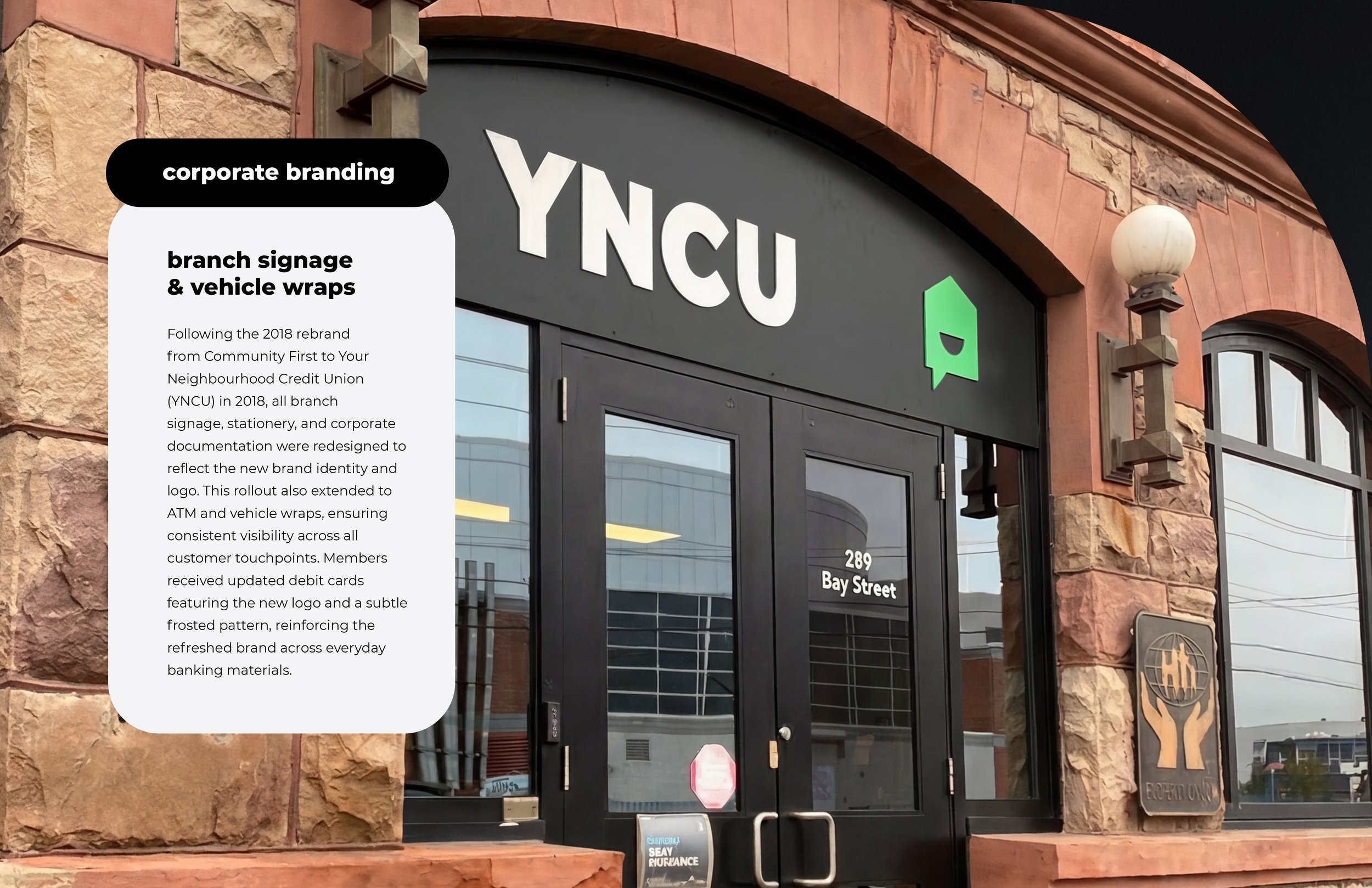 corporate branding support: signage