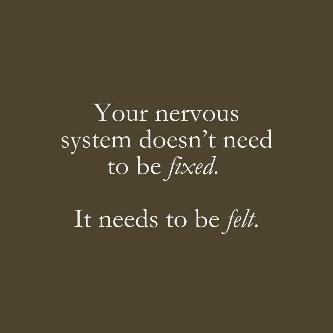 There&rsquo;s often an urge to change, fix, or improve as we start a new season of life.

But sometimes the work isn&rsquo;t about doing more, it&rsquo;s about feeling more. Listening instead of overriding. Letting the body be heard before it&rsquo;s