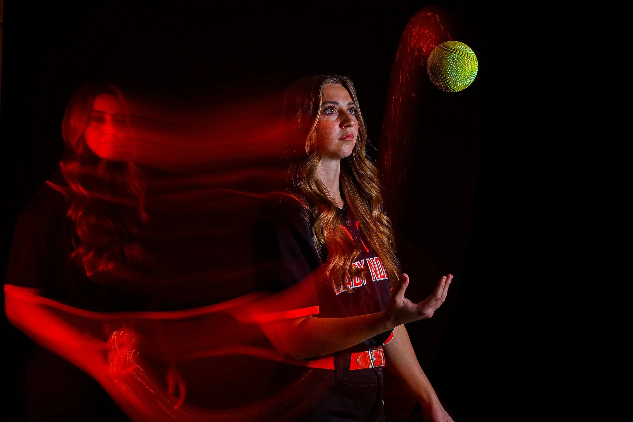 Trying to push the boundaries with Spring sports media days. These were all done in camera Nikon Z6iii with a Nikon Z series 24-70 f2.8. Shot at 1.6 seconds, f 7.1 using @flashpointlighting as the strobes and led panels with orange gels. @bokeysoftba