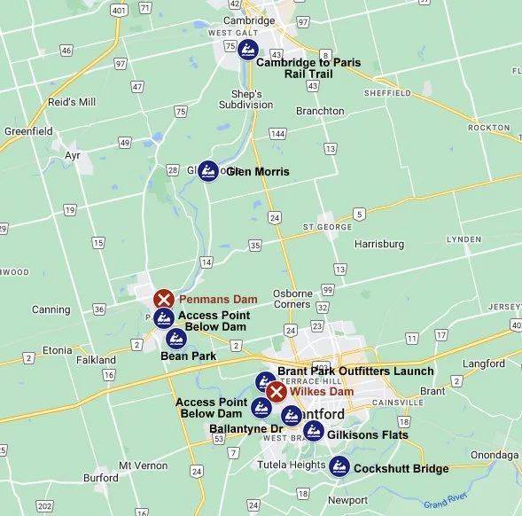 PADDLE THROUGH PARIS AND BRANTFORD — Grand Trails