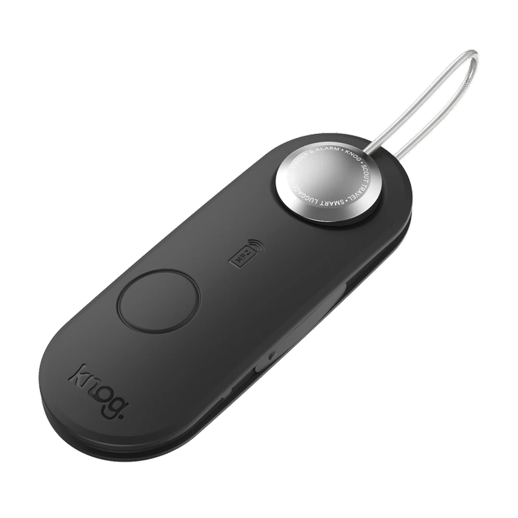 Knog's Scout Travel Smart Luggage Tag is designed for a long product life with durable stainless steel case and rechargeable battery via USB-C cable. It also complies with FAA checked luggage regulations.