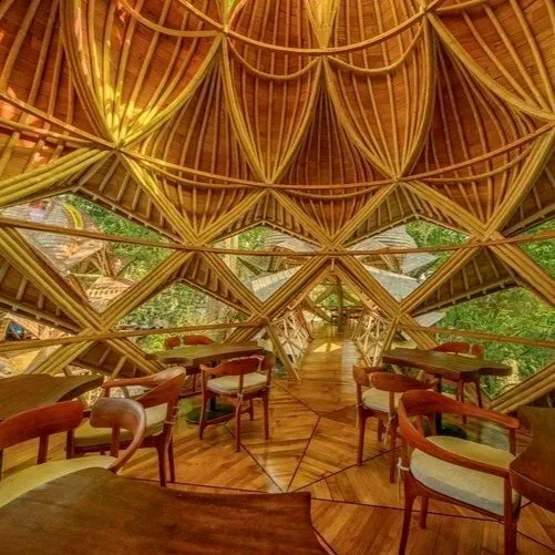 Rapidly renewable bamboo can be engineered into durable roofing shingles that offer a distinctive natural aesthetic. Bamboo roofs have a significantly lower carbon footprint than conventional materials. When sourced responsibly, they support local ec
