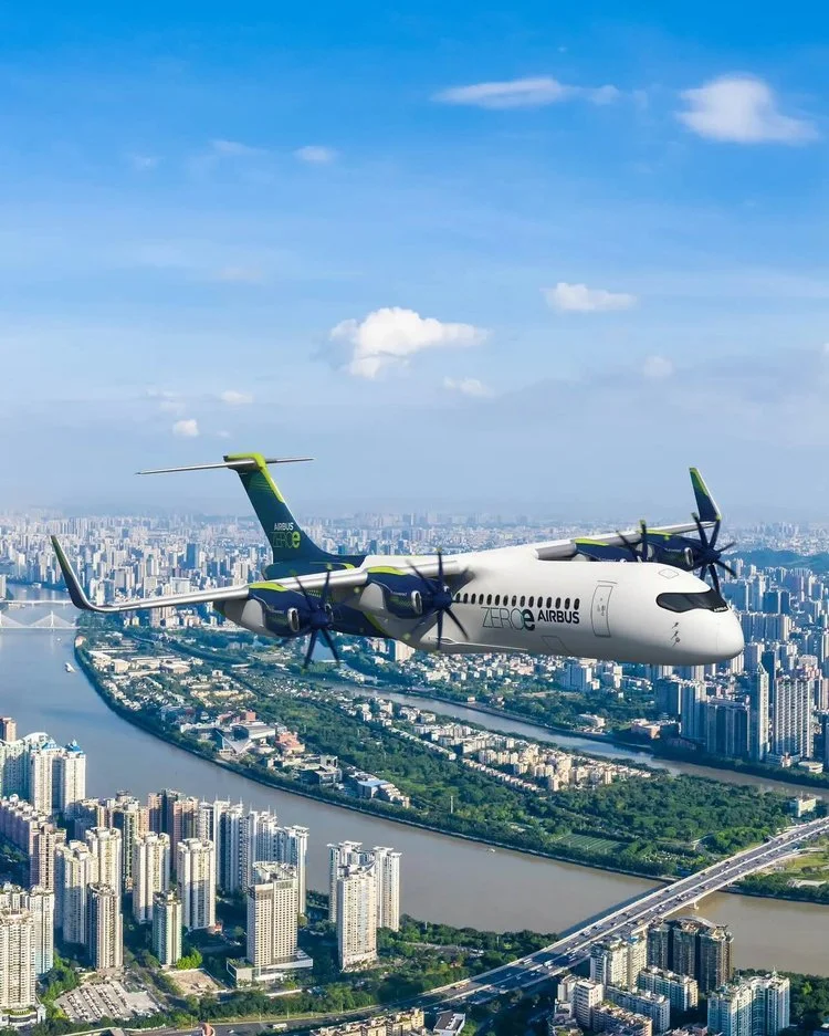 Airbus ZEROe aircraft will feature an electric propeller propulsion system powered by hydrogen fuel cells, which transform the hydrogen into electricity through a chemical reaction. The only byproduct of this reaction will be water, meaning the proce