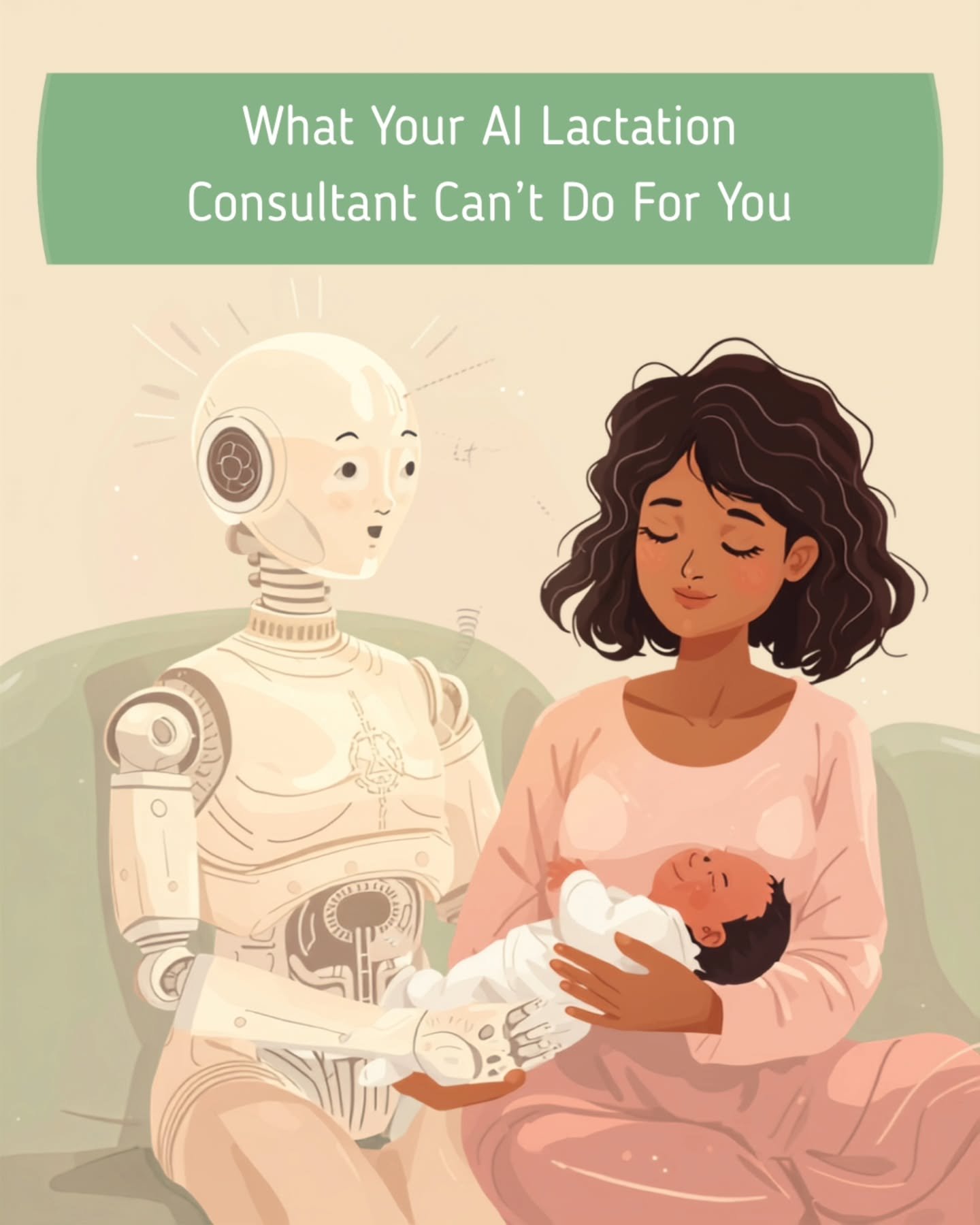 Google, AI Chat Bots, or even your favorite lactation influencer have a few things in common with a real live Lactation Consultant. They also have very important differences. Here&rsquo;s some things they can&rsquo;t do for you!
.
Respond to the nuan