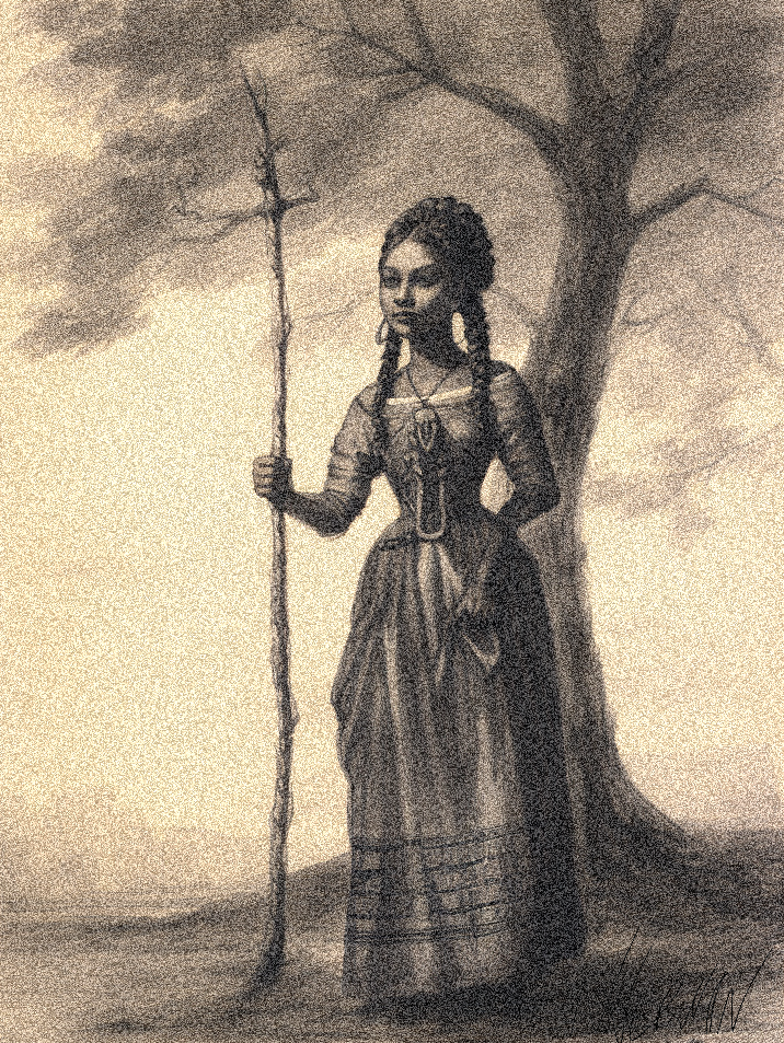 One of the canvases found in Horne's office closet after his death-- the initials 'M.A.' written on the back-- done with charcoal