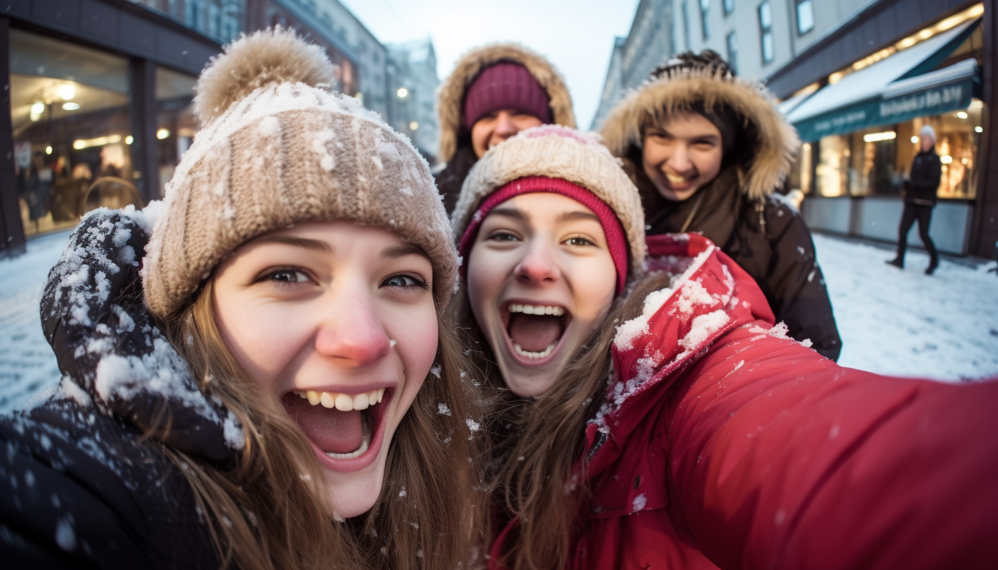 Janet Slasher (left) with her best friend Rosa Correll on a cheer squad victory trip to New York City in winter of 2007.
