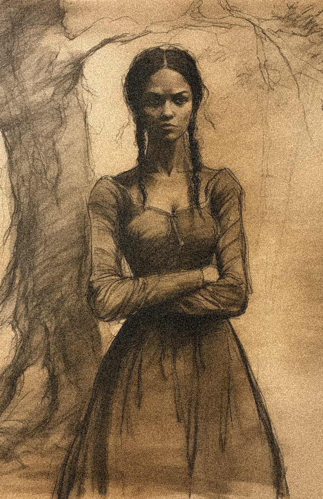 The third known canvas made by Horne-- marked with the initials 'M.A.' and words 'impatient healer'