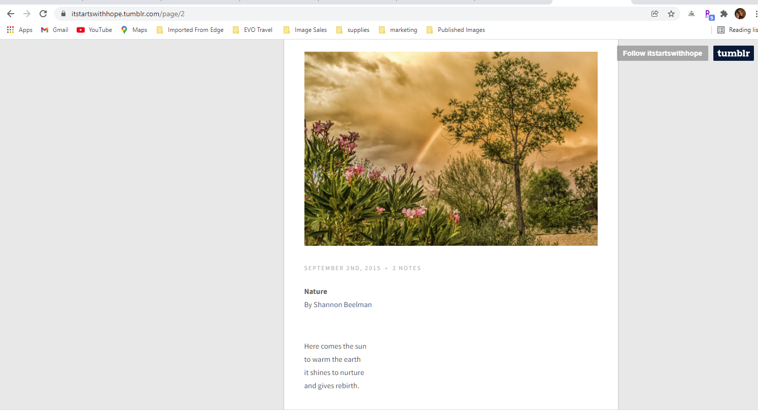 Image and Poem by Shannon Beelman