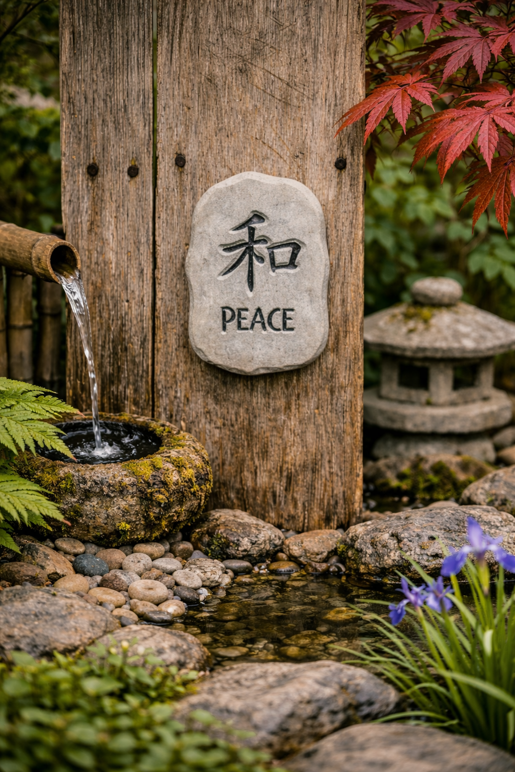 Kanji Symbol Concrete Garden Plaque – Choose Your Word