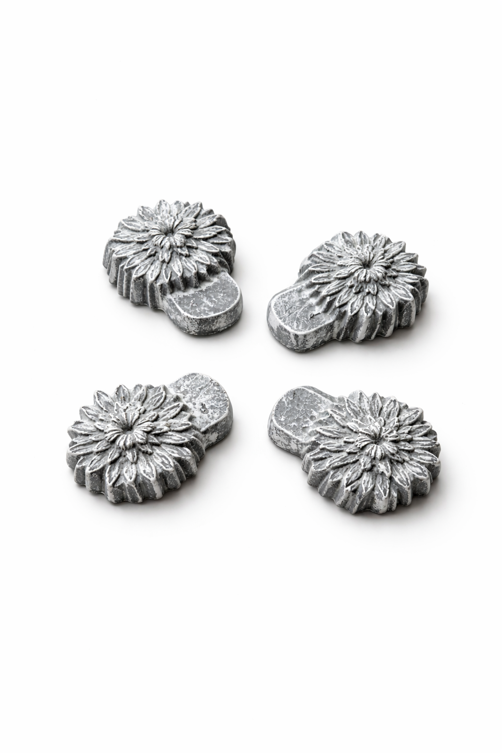 Dahlia Flower Pot Holders - Concrete Pot Risers by Backyard Stone Art