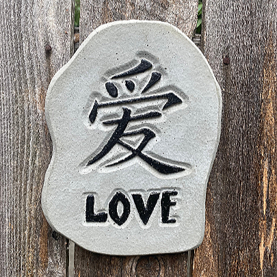 Love Kanji Plaque Stone