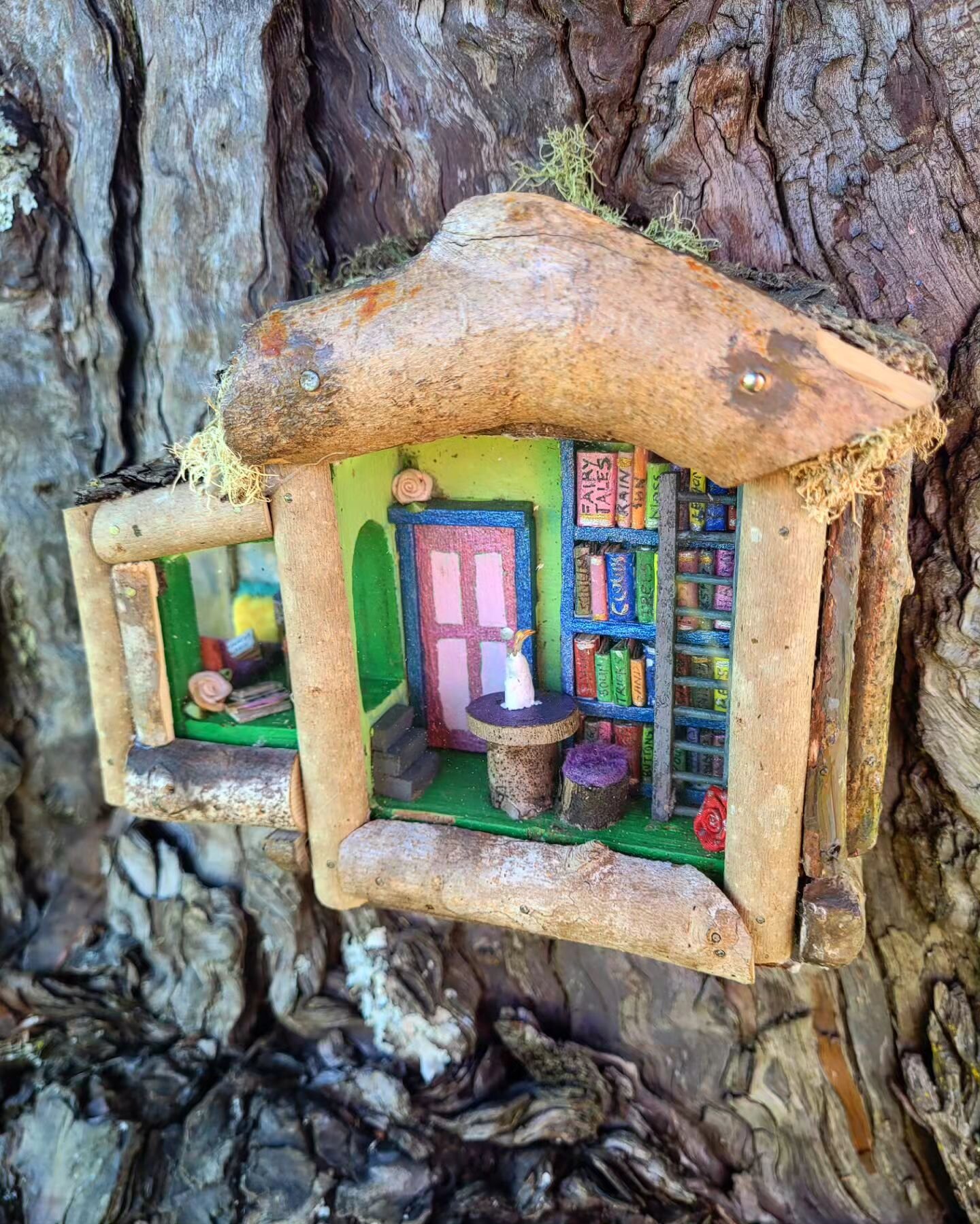 Everyone loves a good book and so do fairies! Peek inside the Reading Nook and have a look at all the books they've been reading 👀🕵&zwj;♂️📚 

#hobsonvillefairies #fairyworksnz #fairyhouses #library #readingnook