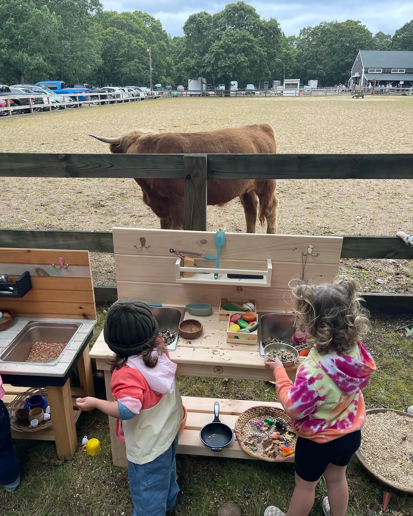 Come play in our mud kitchens at the @mvagriculturalsociety fair today through Sunday!  Thank you @wtpubliclibrary for organizing this fun play spot for the kids!