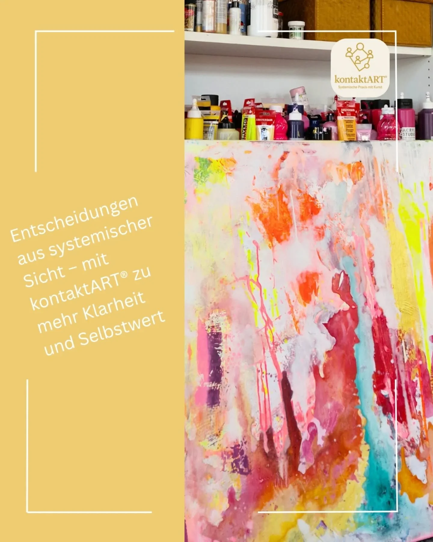 Manchmal wissen wir genau, dass sich etwas ver&auml;ndern muss &ndash; aber nicht wie.
Bei kontaktART&reg; &ndash; der systemischen Praxis mit Kunst entdecken Sie neue Perspektiven, st&auml;rken Ihren Selbstwert und finden Klarheit in Ihren Entscheid