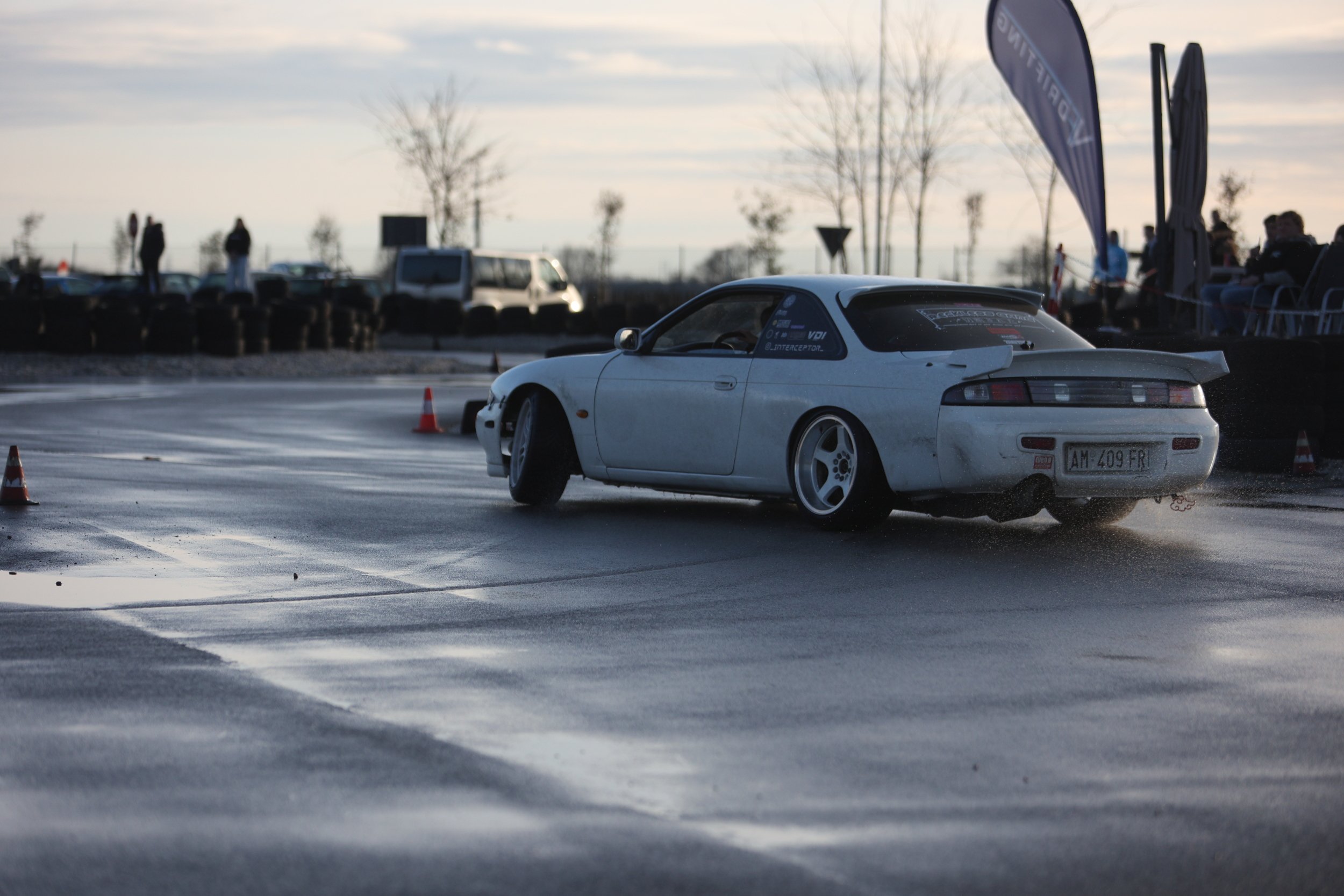 Matteo Nicotra con la sua Nissan Silvia drifting presso il circuito Vieffe Drifting presso Mariano del Friuli