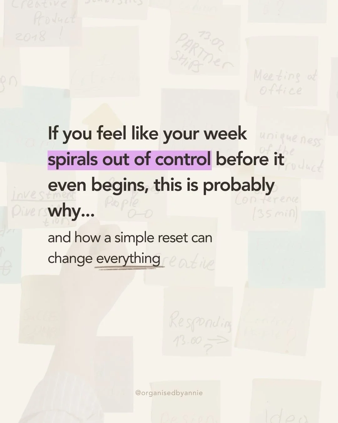If you feel like your week spirals out of control before it even begins, this is probably why...and the simple reset that changes everything! 

If this sounds like your Monday morning - comment &lsquo;PLAN&rsquo; to get the free weekly planner spread