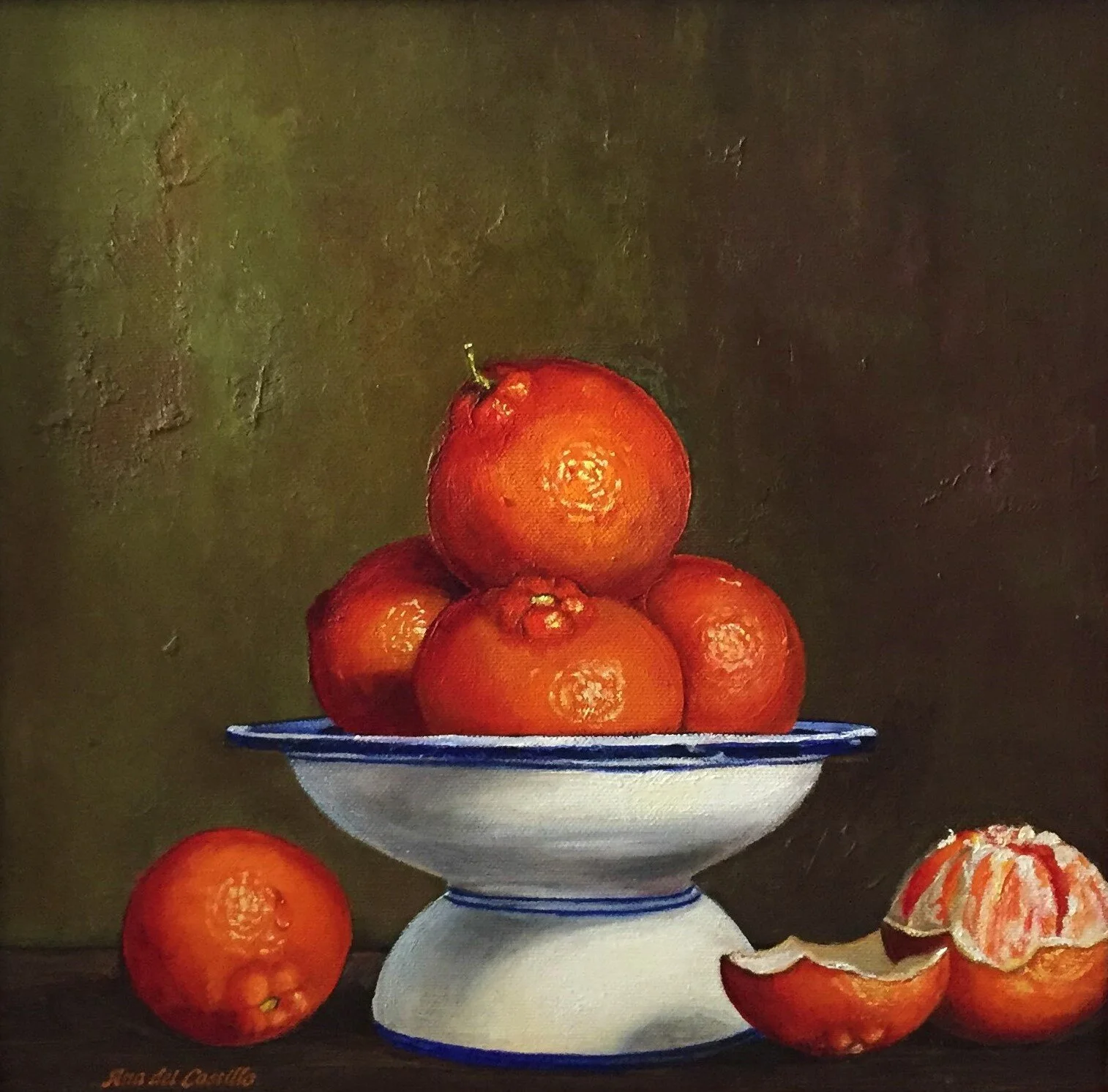 Mandarin Oranges. Oil on canvas by Ana del Castillo.