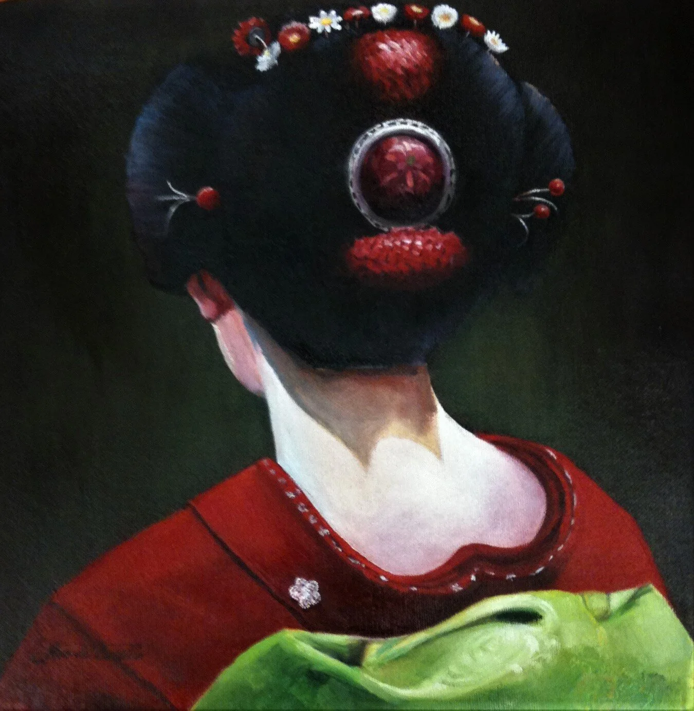 Geigi Sophie. Oil on canvas by Ana del Castillo.