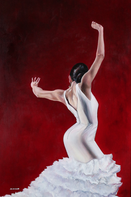 Taconeo Flamenco. Oil on canvas by Ana del Castillo.