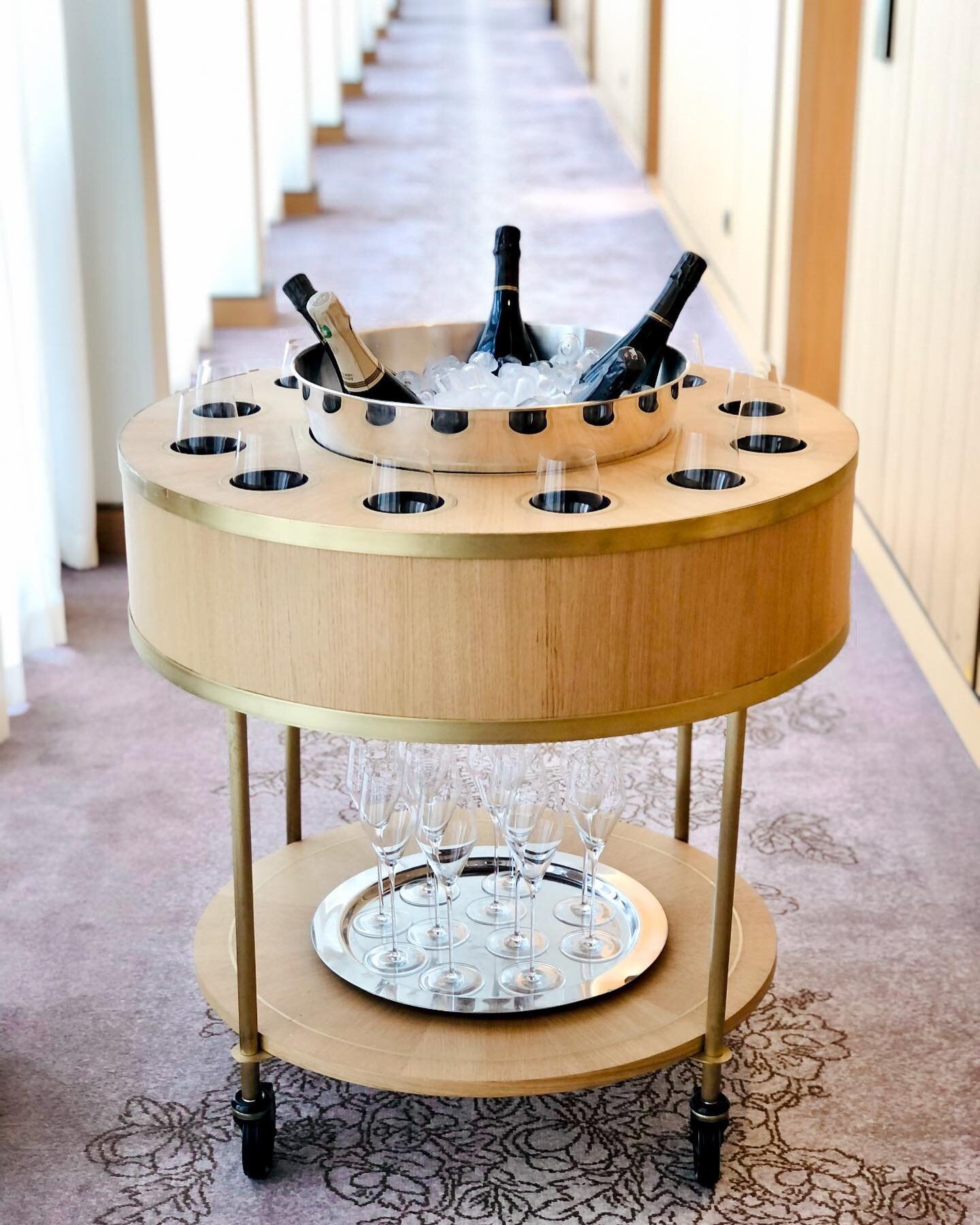 Champagne dreaming 💫 For bubbly on-demand, client @royalchampagne has taken room service to a new level with their new in-room &lsquo;Champagne Please&rsquo; button. Just press the button on your room phone for an instant selection at your door 🥂