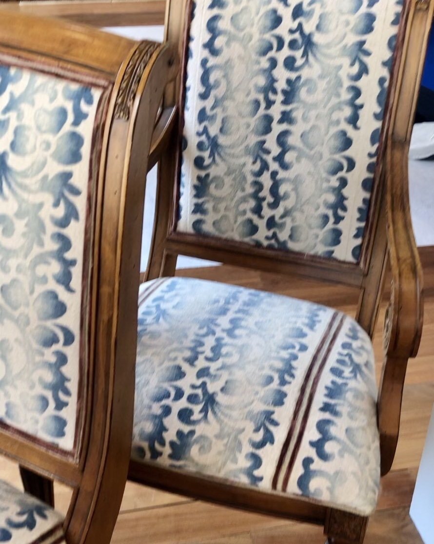 When a fabric repeat is wider than the chair, just customize the pattern to fit!
