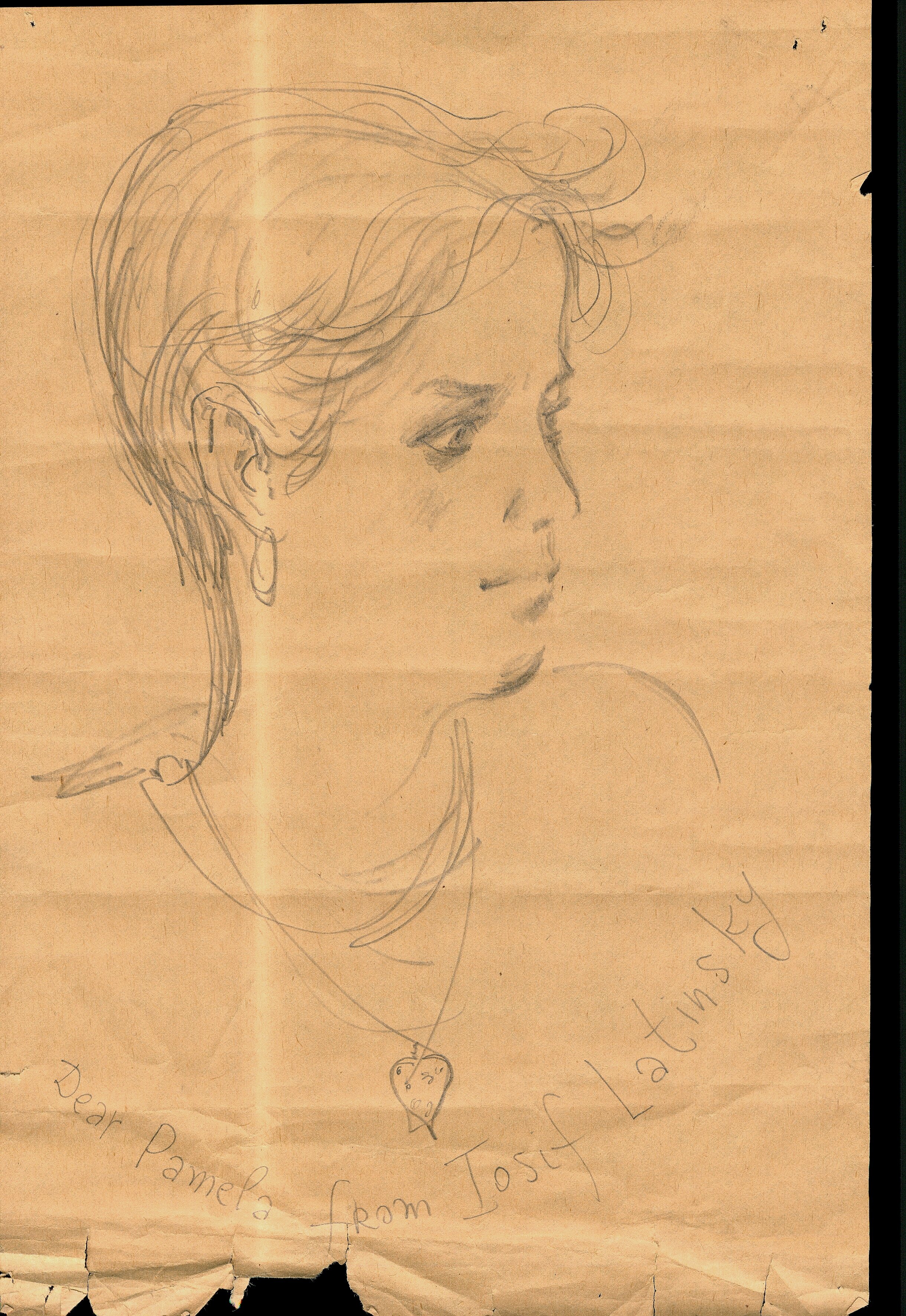 sketch of me by refusenik, Yosef Latinsky.