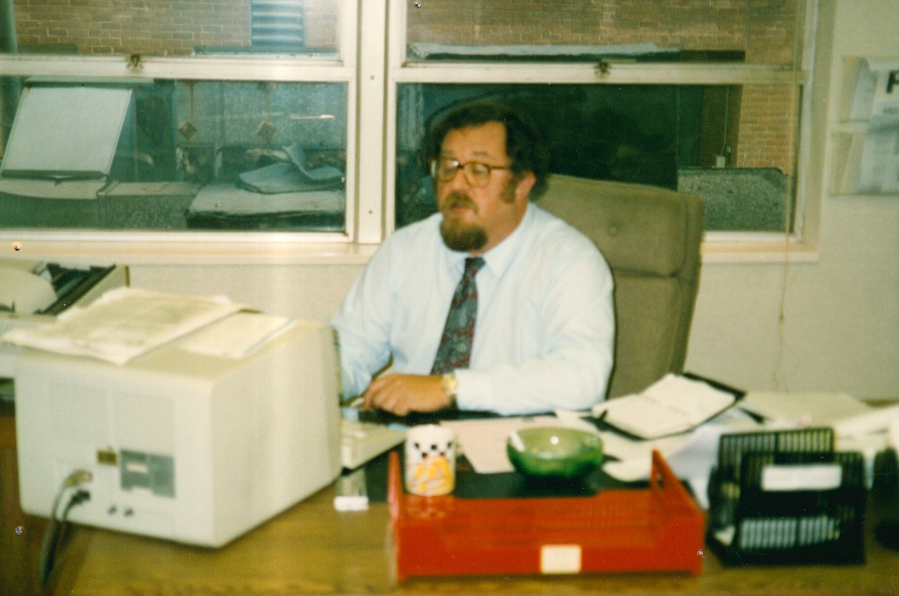 Micah Naftalin, national director of the Union of Councils for Soviet Jews, at work at his desk in Washington